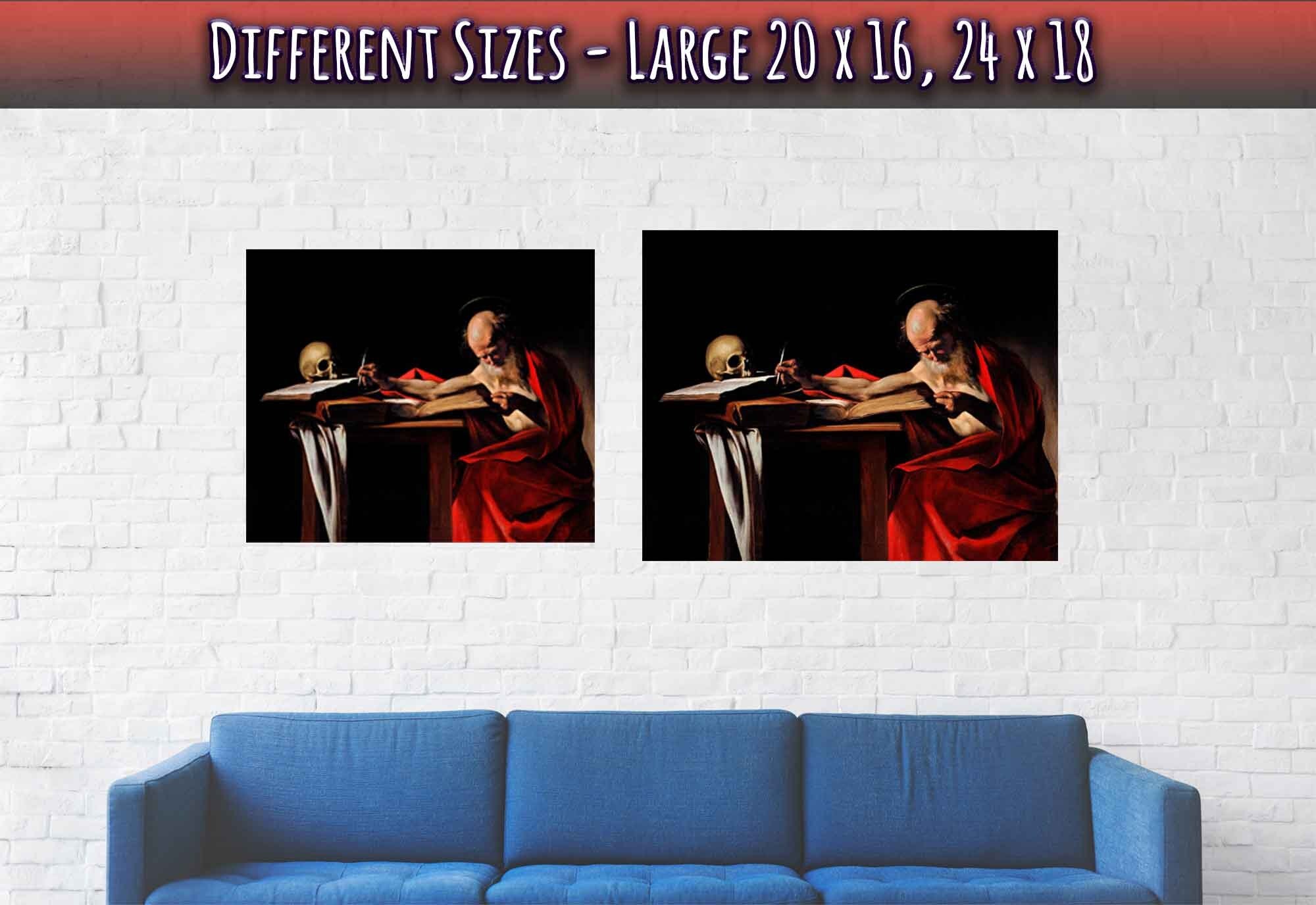 Caravaggio Poster, St Jerome Writing Painting Poster Print - WallArtPrints4U