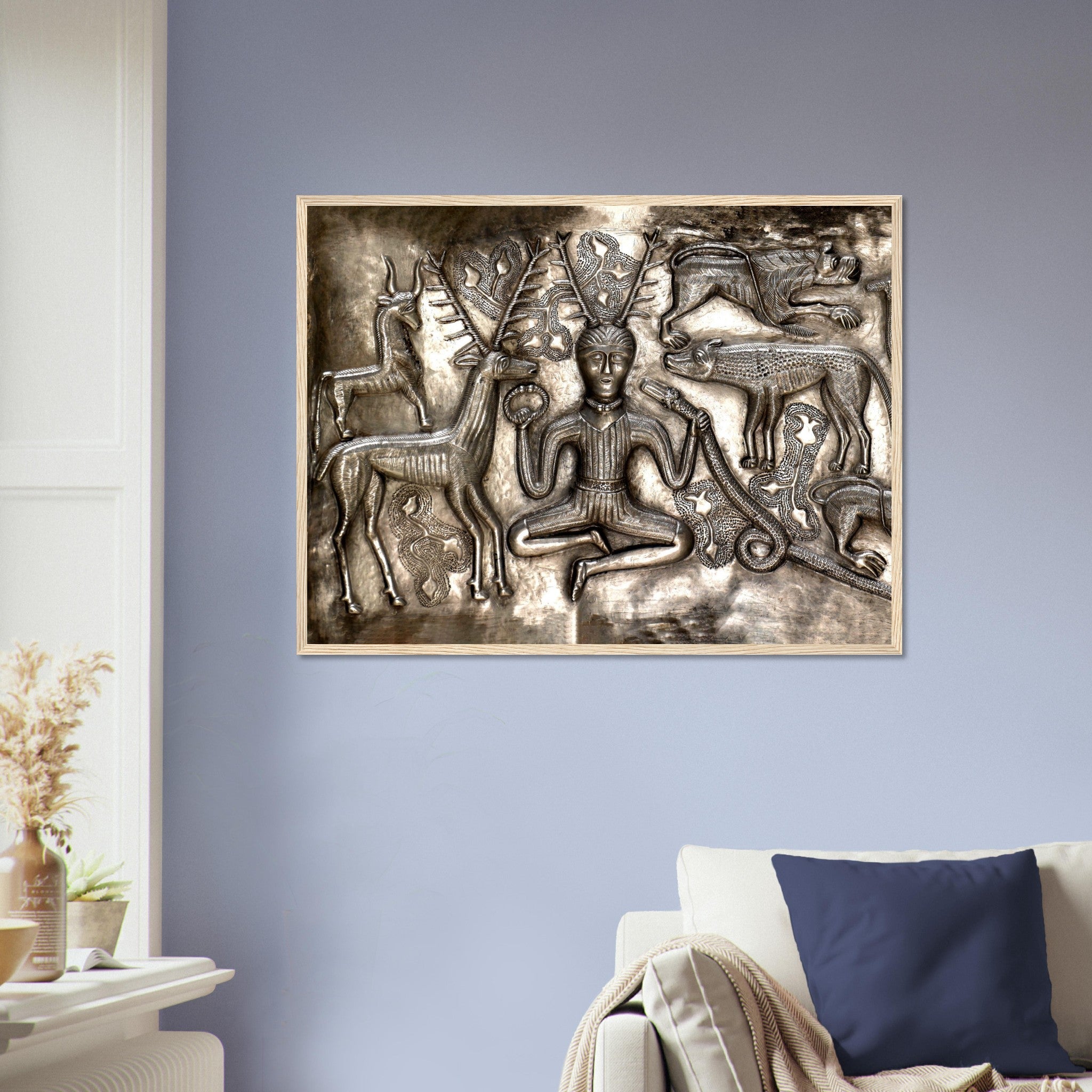 Cernunos Framed, Horned God Framed Print, Gundestrup Cauldron, 200 - 300 Bc - WallArtPrints4U