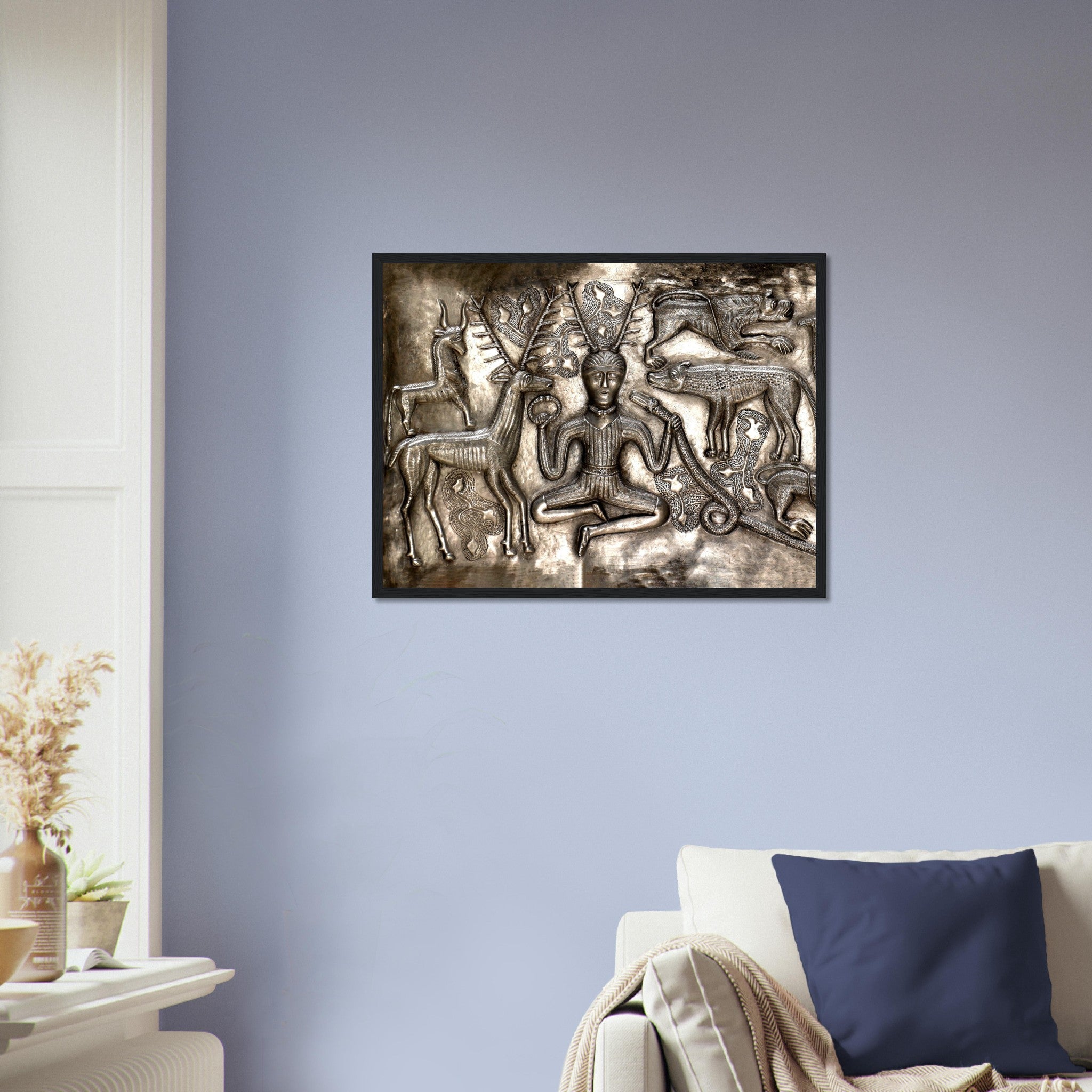 Cernunos Framed, Horned God Framed Print, Gundestrup Cauldron, 200 - 300 Bc - WallArtPrints4U