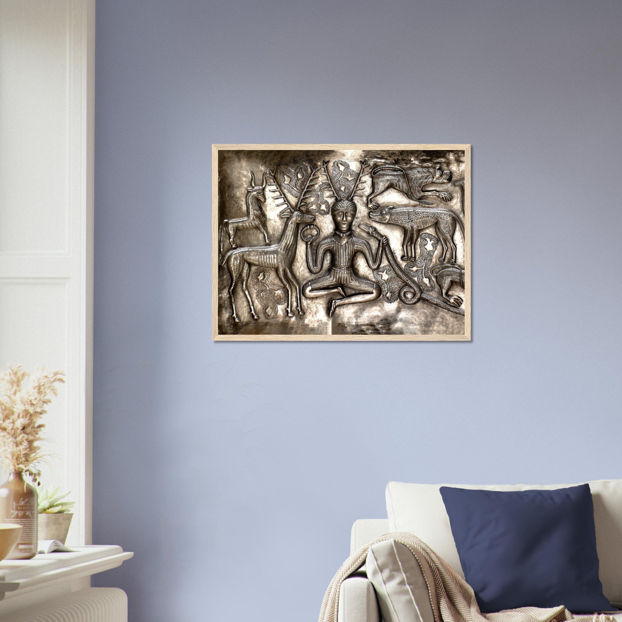 Cernunos Framed, Horned God Framed Print, Gundestrup Cauldron, 200 - 300 Bc - WallArtPrints4U