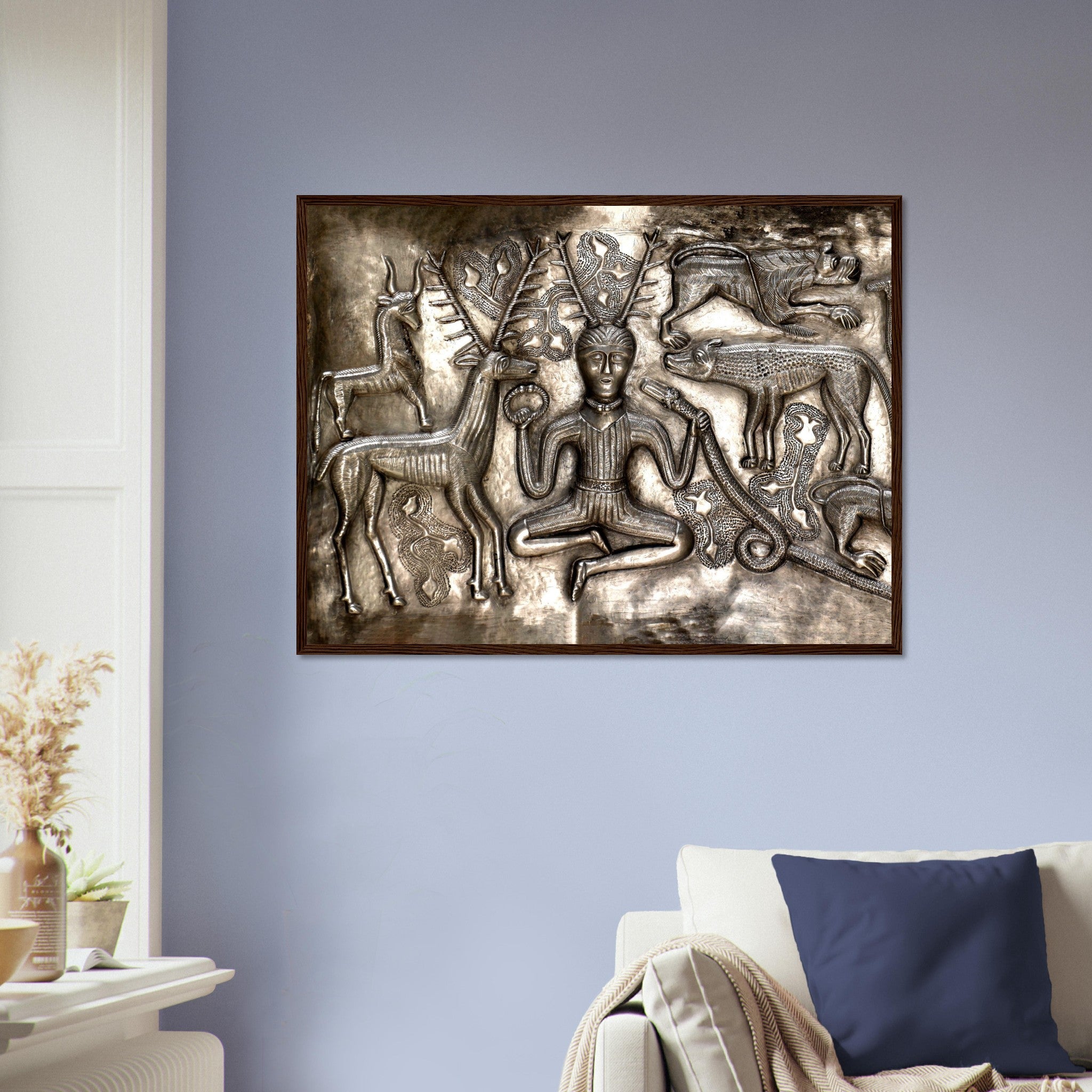 Cernunos Framed, Horned God Framed Print, Gundestrup Cauldron, 200 - 300 Bc - WallArtPrints4U