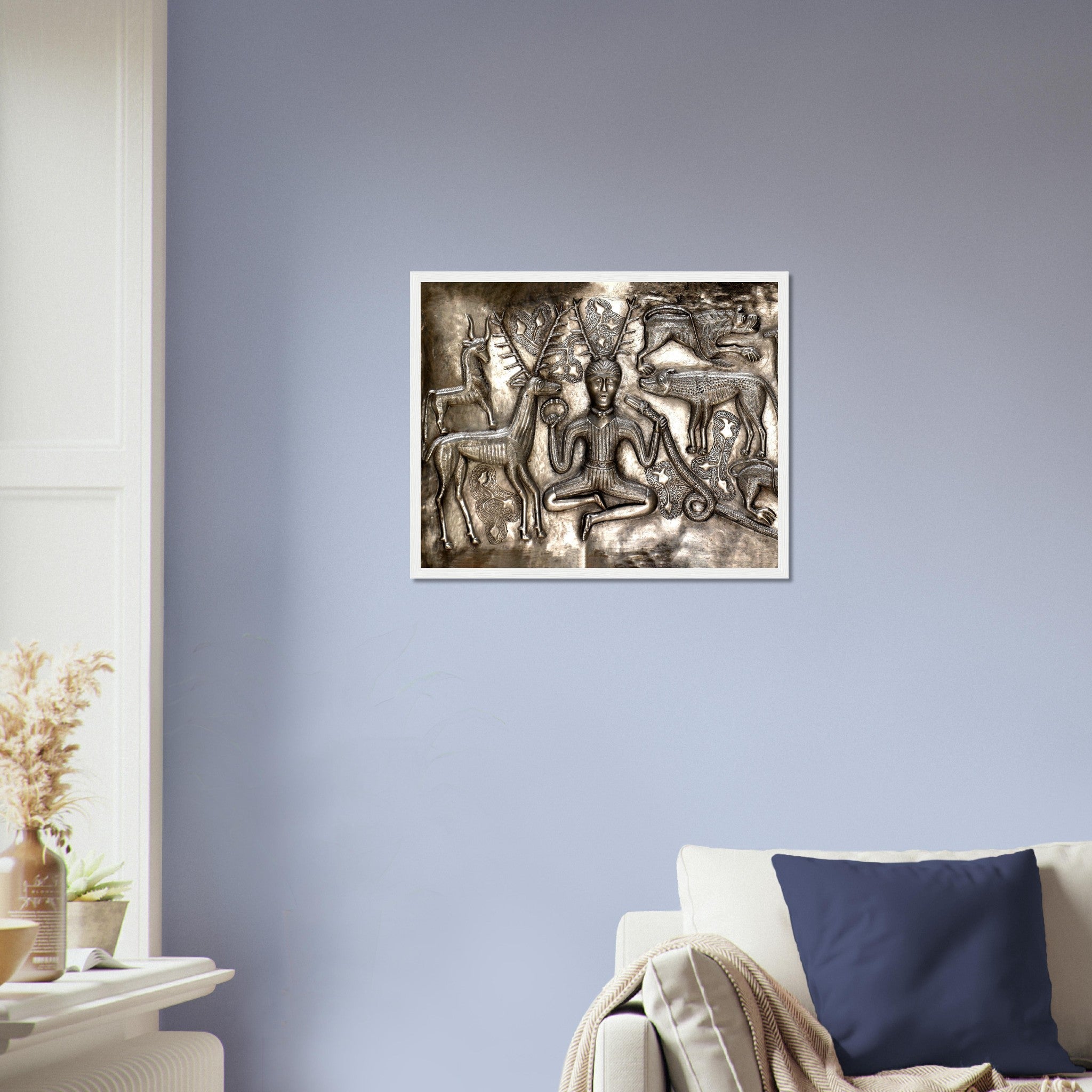 Cernunos Framed, Horned God Framed Print, Gundestrup Cauldron, 200 - 300 Bc - WallArtPrints4U