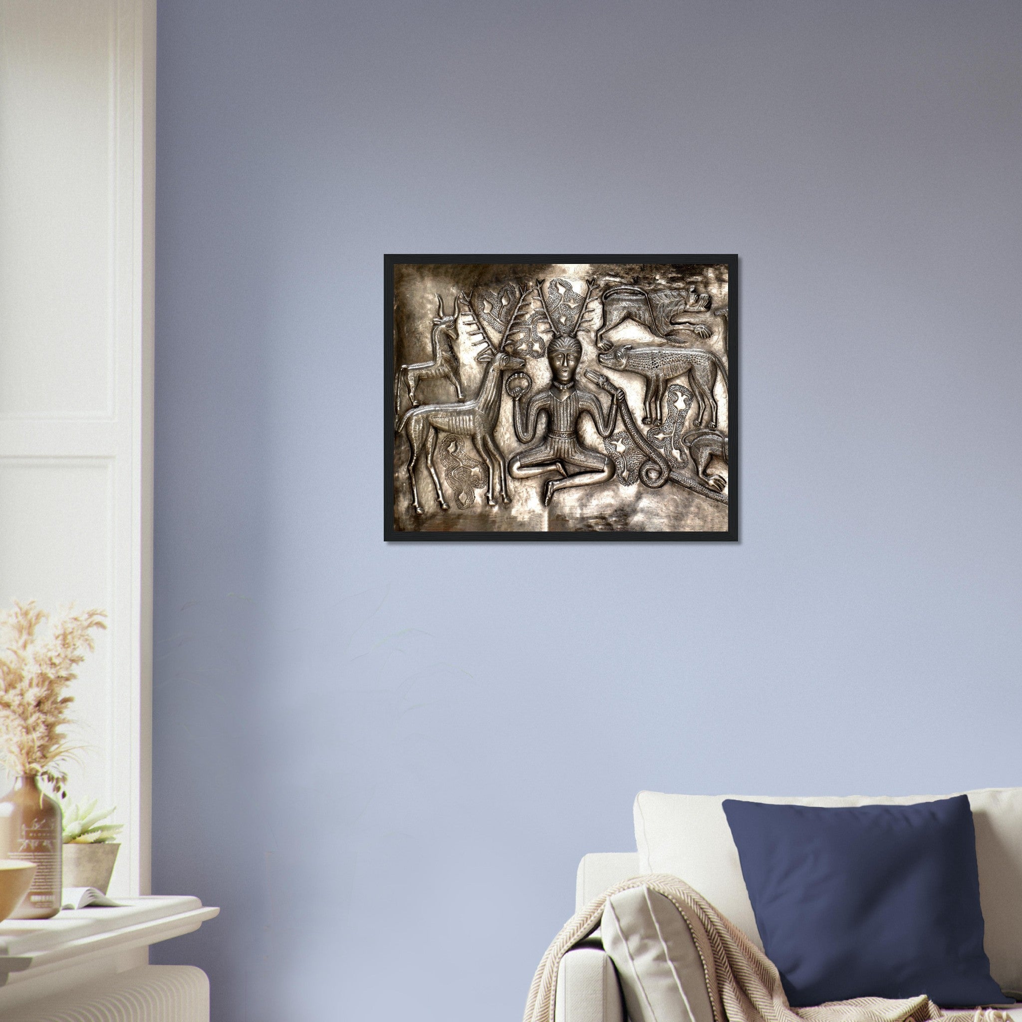 Cernunos Framed, Horned God Framed Print, Gundestrup Cauldron, 200 - 300 Bc - WallArtPrints4U