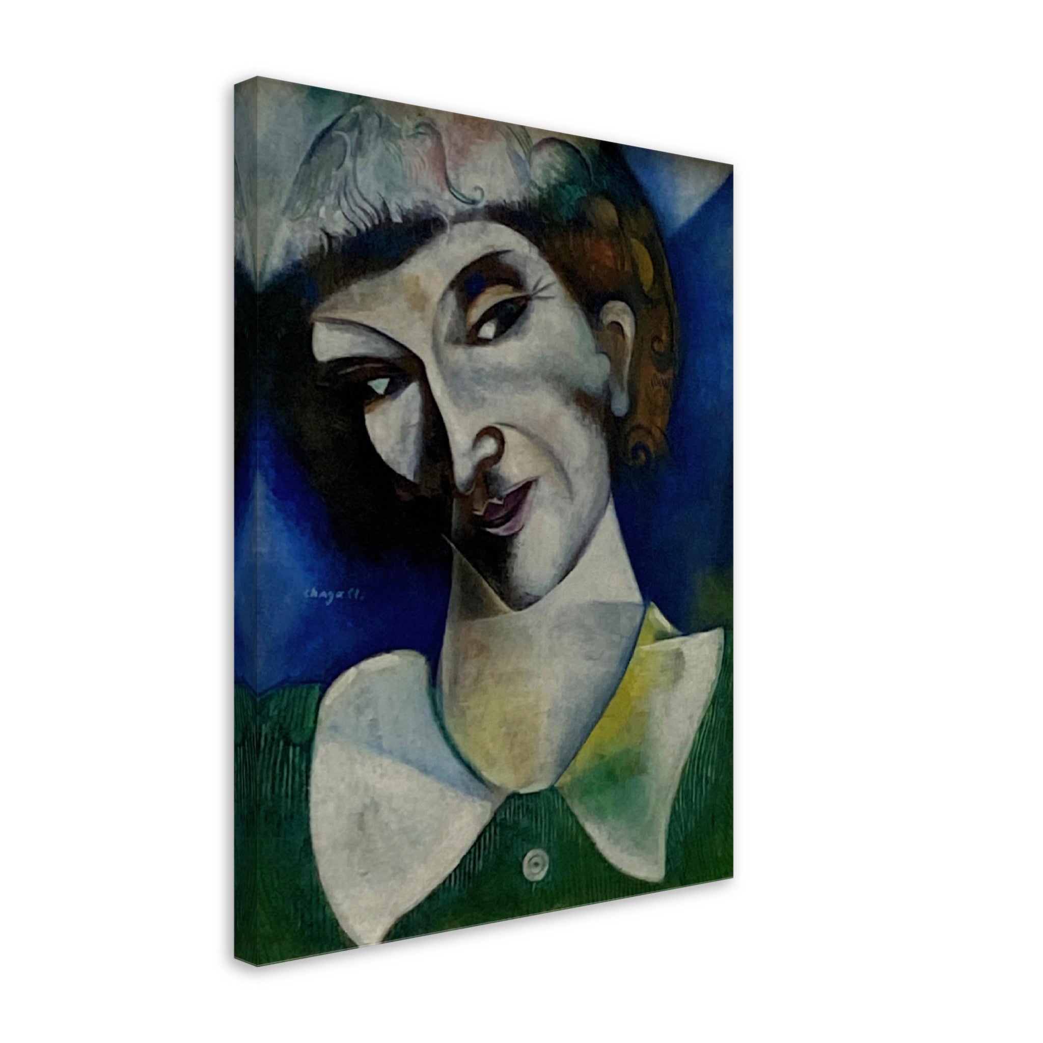 Chagall Canvas, Marc Chagall Self Portrait Canvas Print - Chagall Self Portrait Canvas Print Canvas - WallArtPrints4U