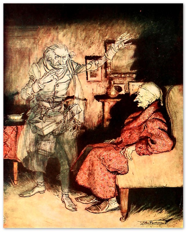Christmas Carol Arthur Rackham Poster - Scrooge And Christmas Past - Arthur Rackham Print - WallArtPrints4U