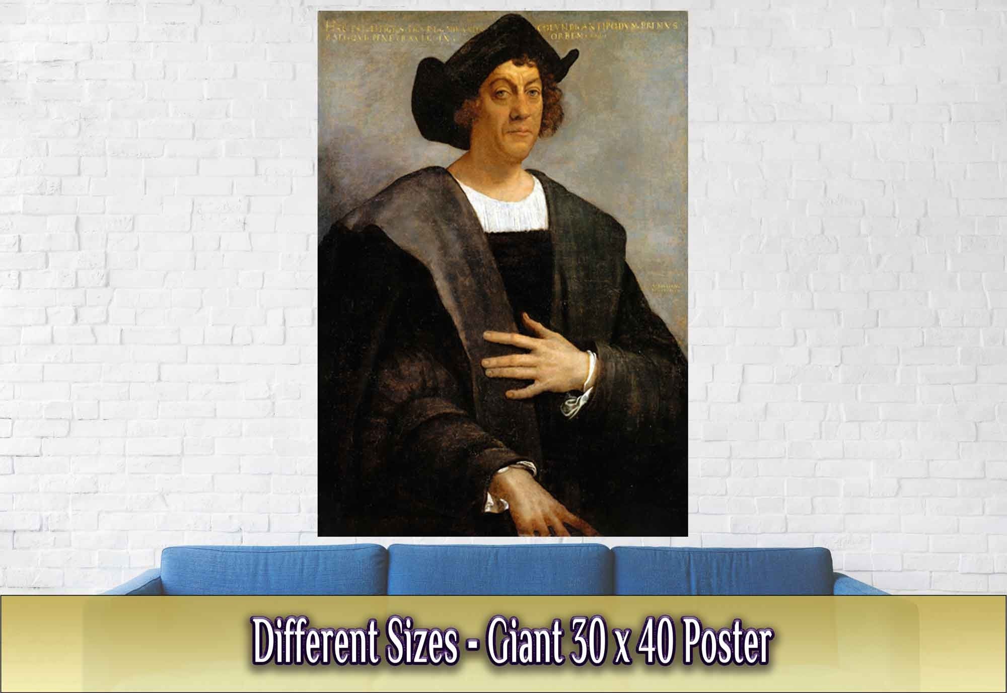 Christopher Columbus Poster, Vintage Portrait - Christopher Columbus Print - Portrait Said To Be Christopher Columbus - WallArtPrints4U