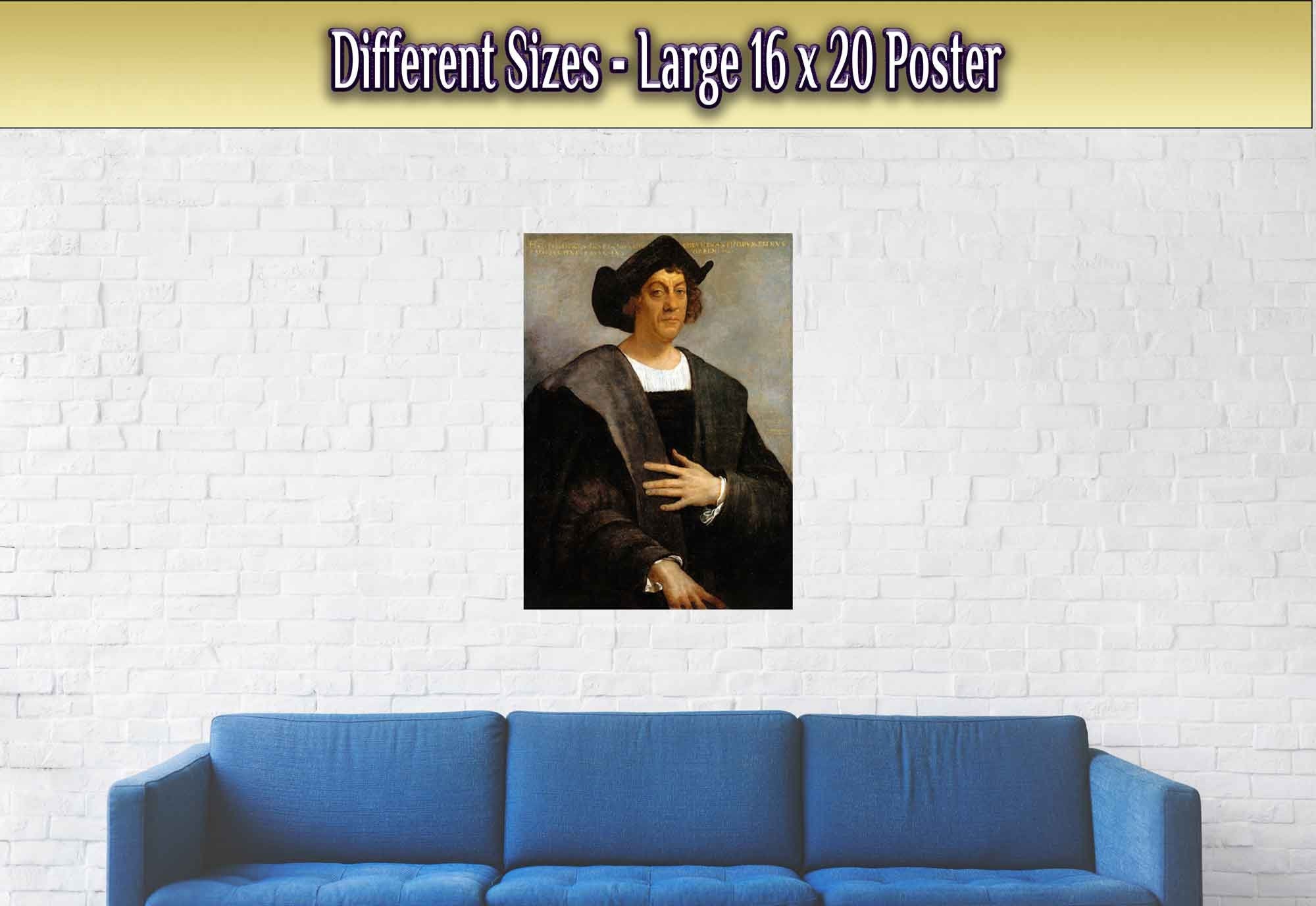 Christopher Columbus Poster, Vintage Portrait - Christopher Columbus Print - Portrait Said To Be Christopher Columbus - WallArtPrints4U