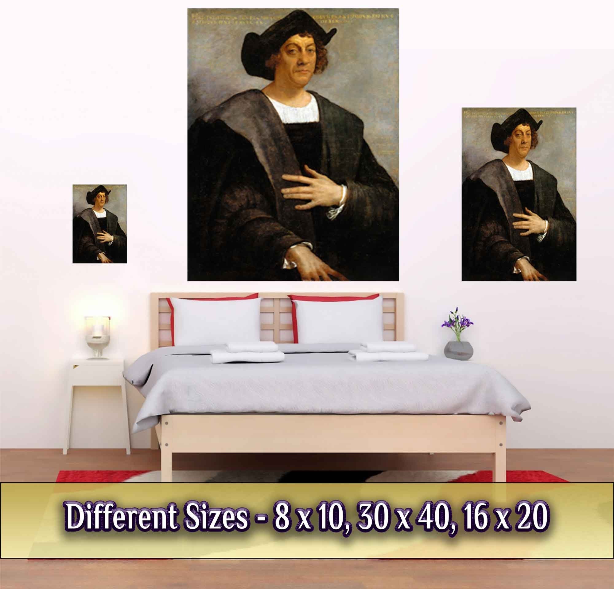 Christopher Columbus Poster, Vintage Portrait - Christopher Columbus Print - Portrait Said To Be Christopher Columbus - WallArtPrints4U