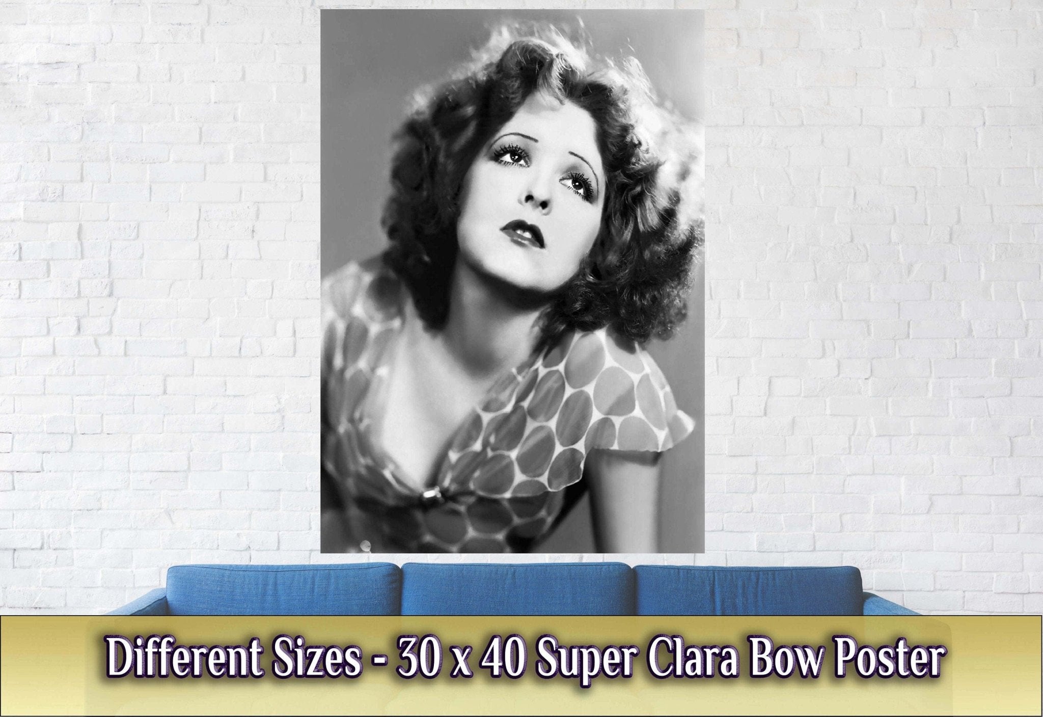 Clara Bow Poster, The It Girl, Sex Symbol 1920s Vintage Photo - Iconic Clara Bow Print - Hollywood Silver Screen Star - WallArtPrints4U