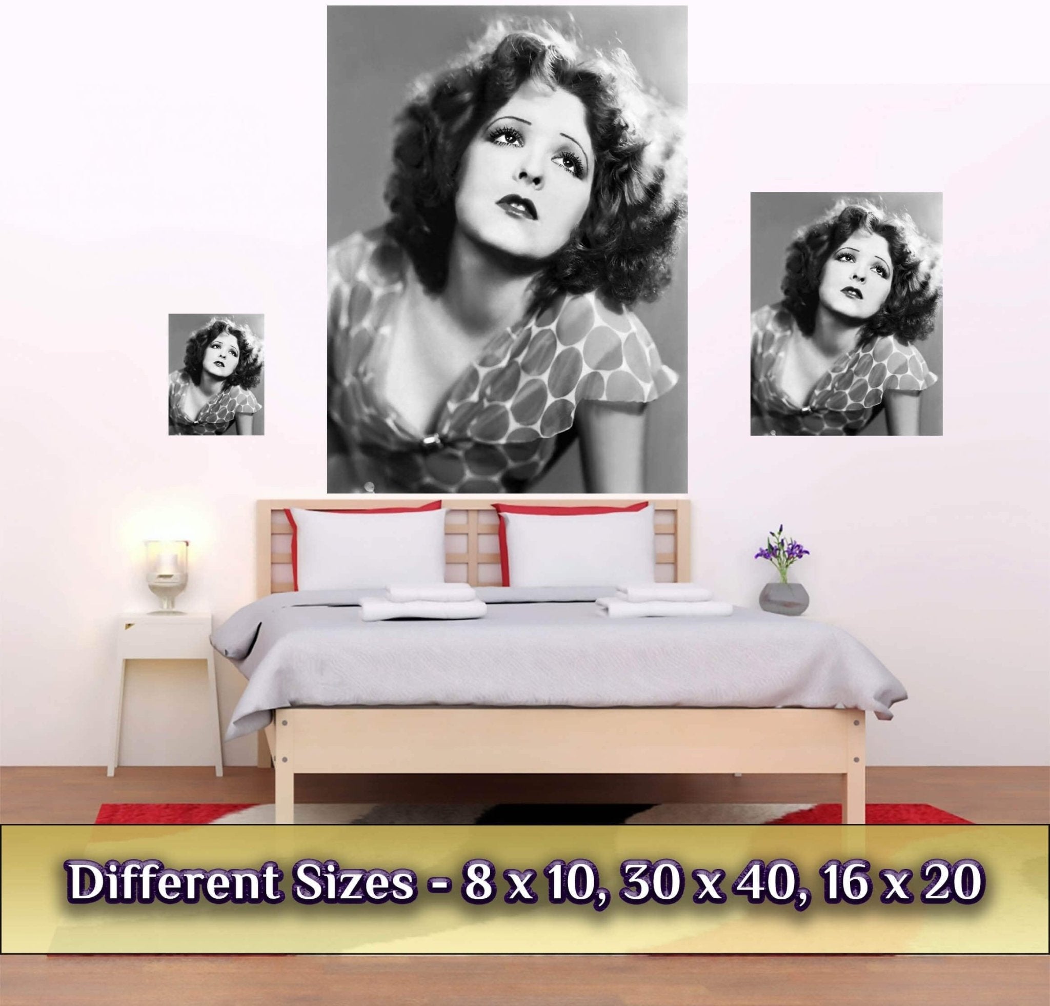Clara Bow Poster, The It Girl, Sex Symbol 1920s Vintage Photo - Iconic Clara Bow Print - Hollywood Silver Screen Star - WallArtPrints4U