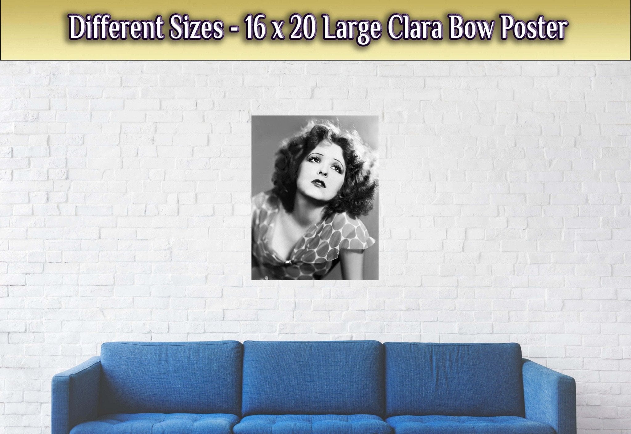 Clara Bow Poster, The It Girl, Sex Symbol 1920s Vintage Photo - Iconic Clara Bow Print - Hollywood Silver Screen Star - WallArtPrints4U