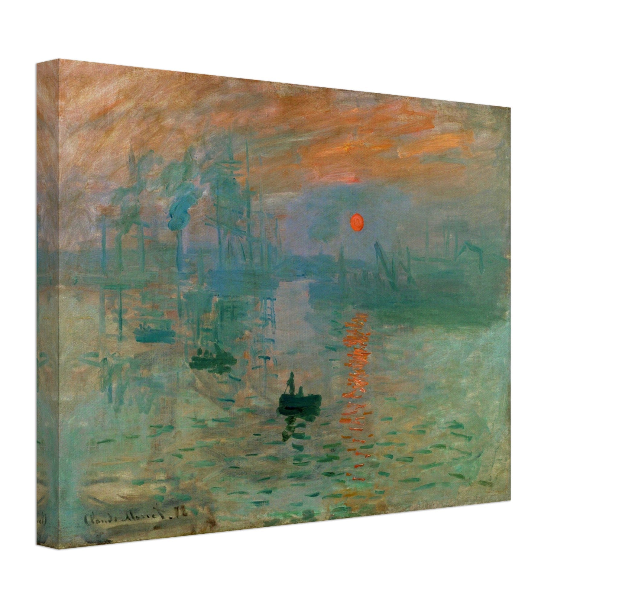 Claude Monet Canvas, Impression, Soleil Levant Canvas Print Impressionist Painting - WallArtPrints4U