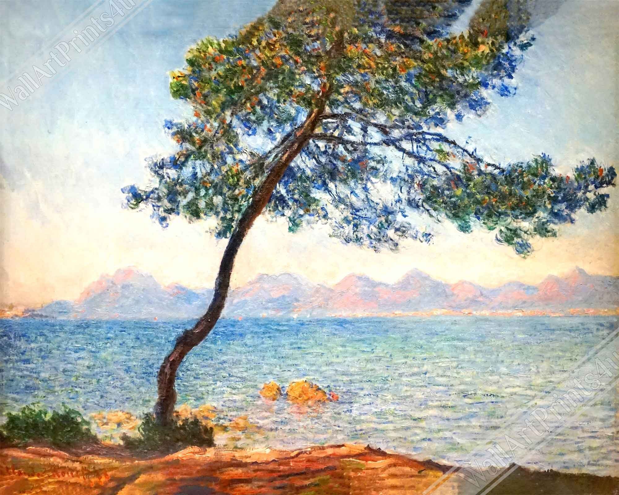 Claude Monet Canvas Print, At Cap D'Antibes Canvas - WallArtPrints4U
