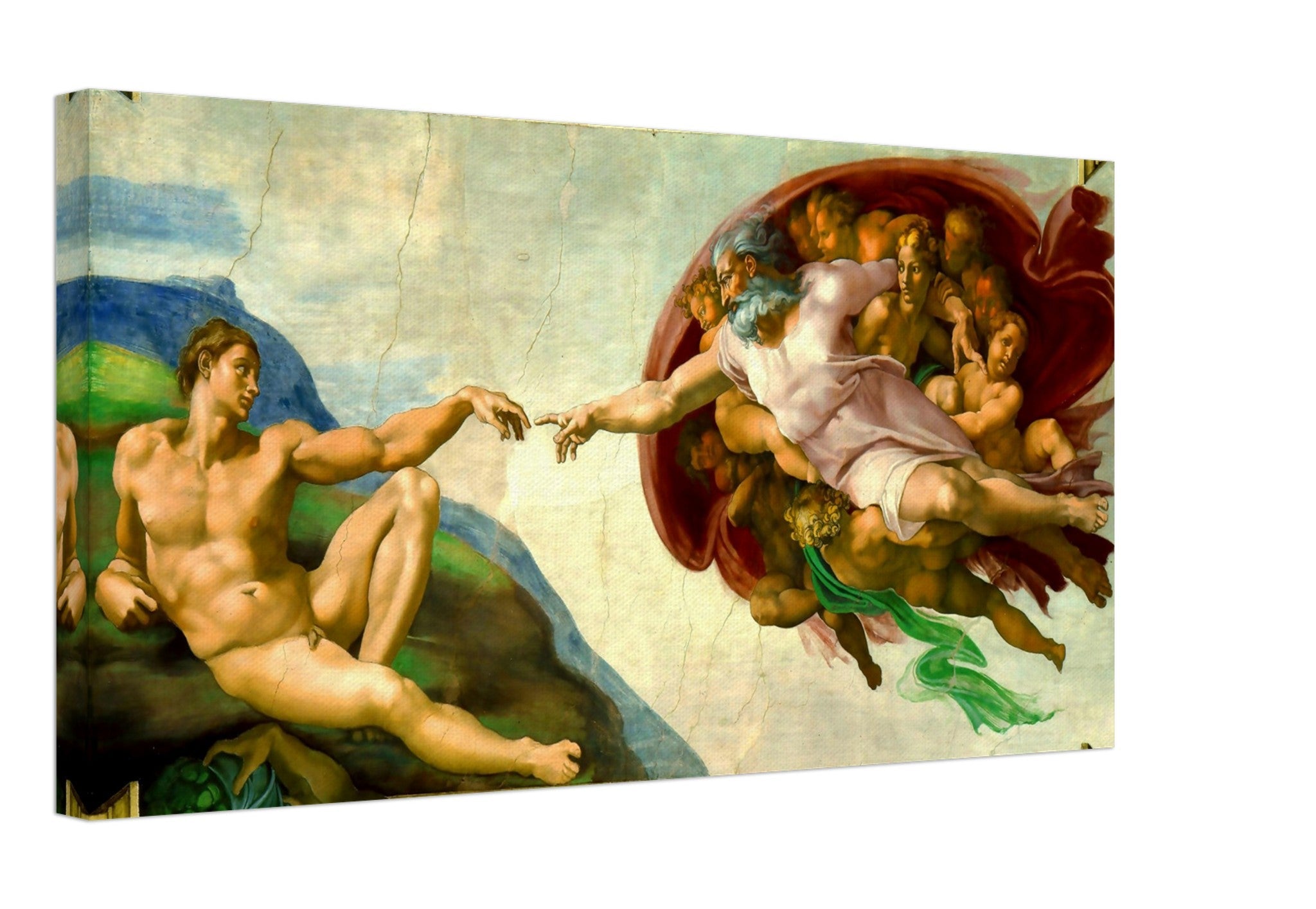 Creation Of Adam Canvas Print, Michelangelo, Creation Of Adam Canvas Sistine Chapel Ceiling - WallArtPrints4U