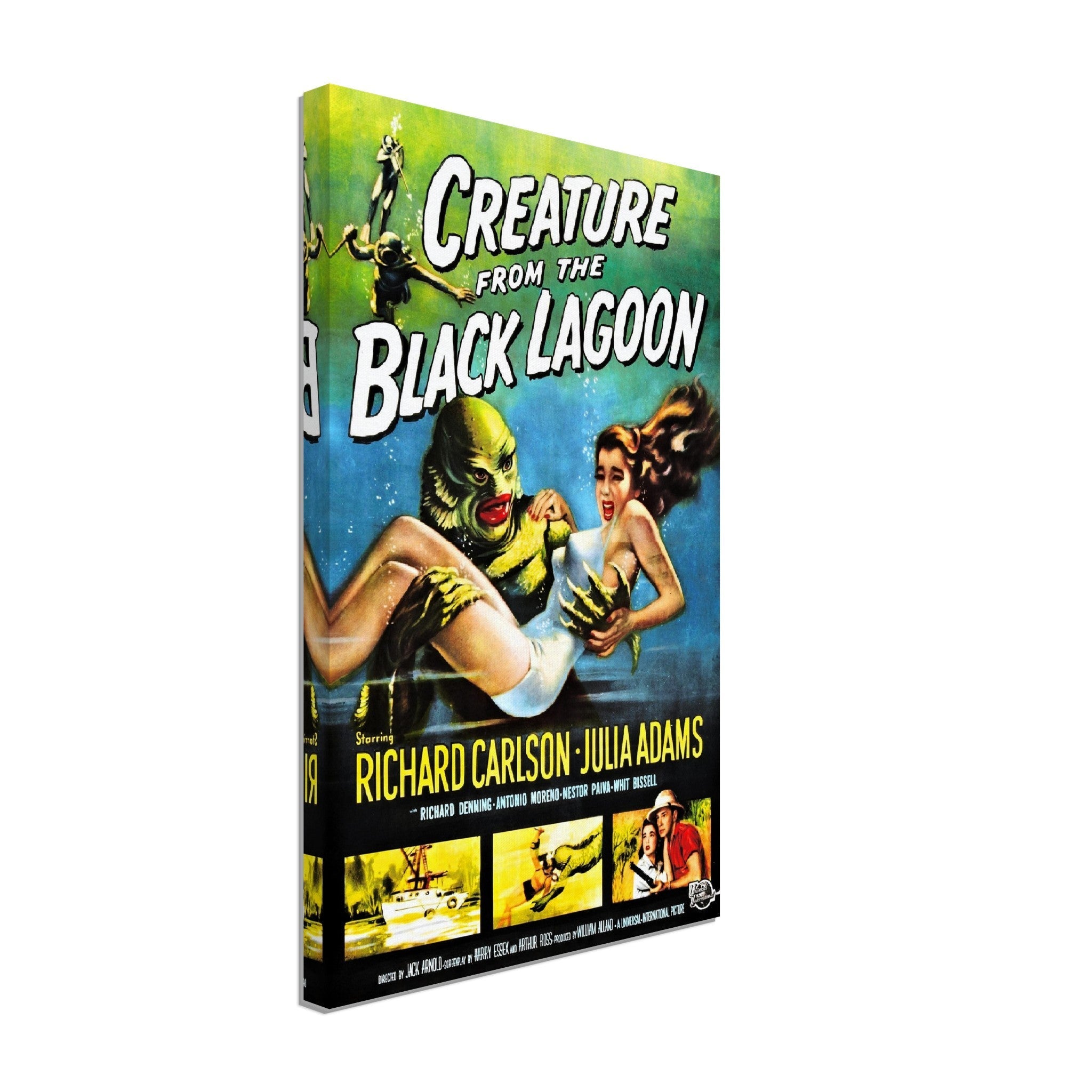 Creature From The Black Lagoon Canvas, Vintage Horror Movie Canvas 1954 - WallArtPrints4U
