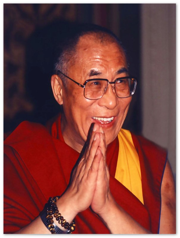 Dalai Lama Poster, Showing Gratitude - Dalai Lama Print - WallArtPrints4U