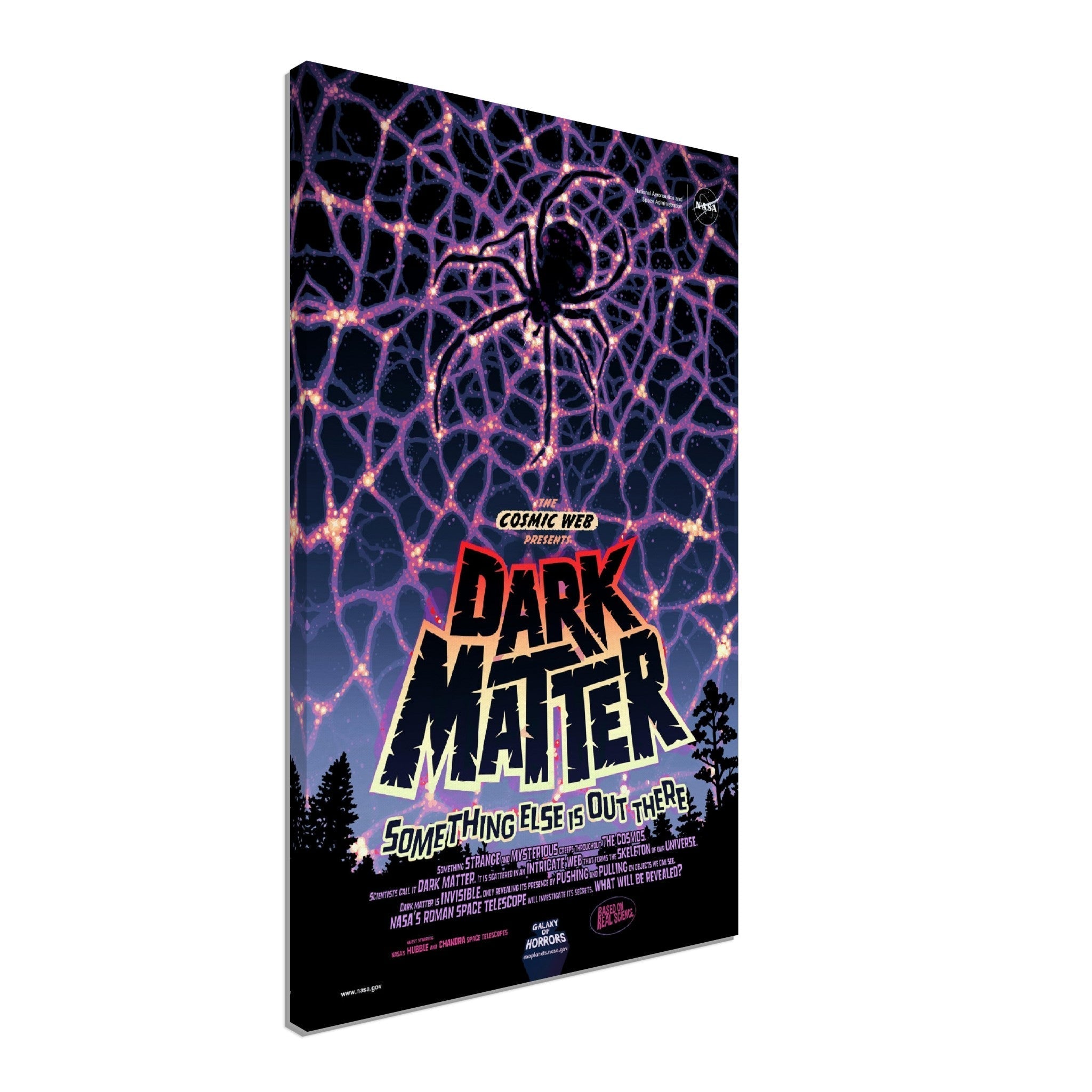 Dark Matter Canvas - Vintage Nasa Space Canvas Halloween Comic Version Designed By Nasa - WallArtPrints4U
