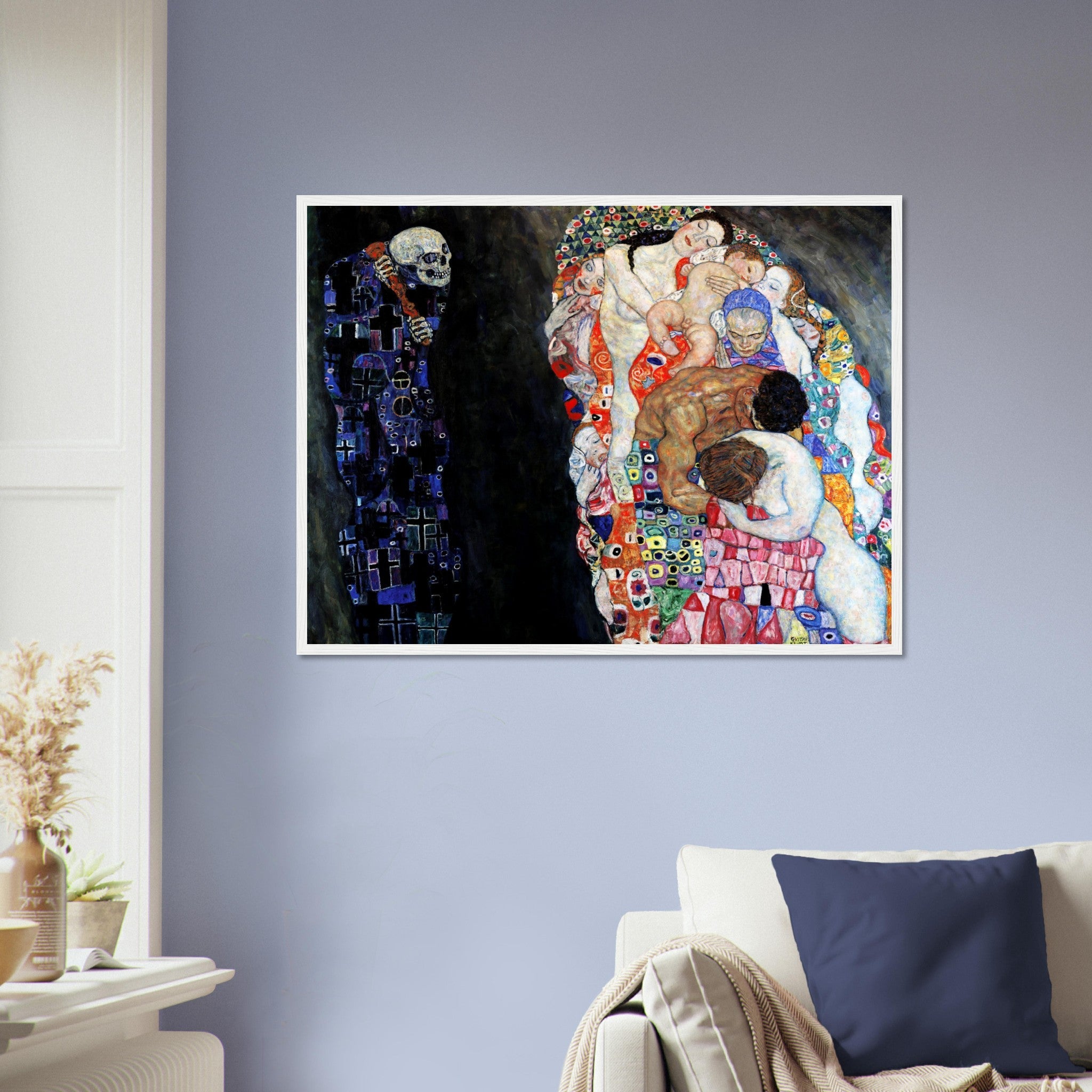 Death And Life Framed, Gustav Klimt - Death Life Framed Print 1911 - WallArtPrints4U