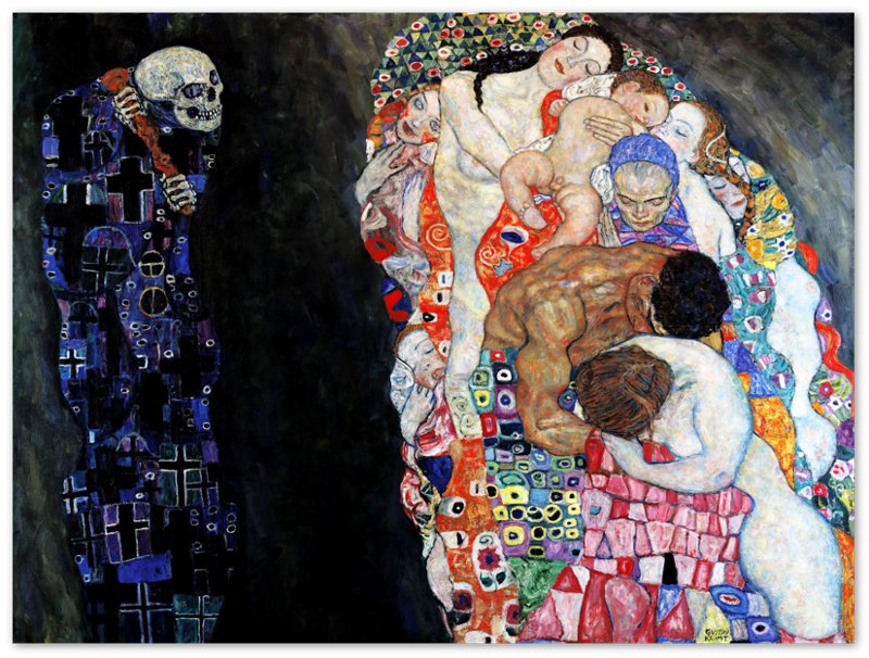 Death And Life Poster, Gustav Klimt - Death Life Print 1911 - WallArtPrints4U