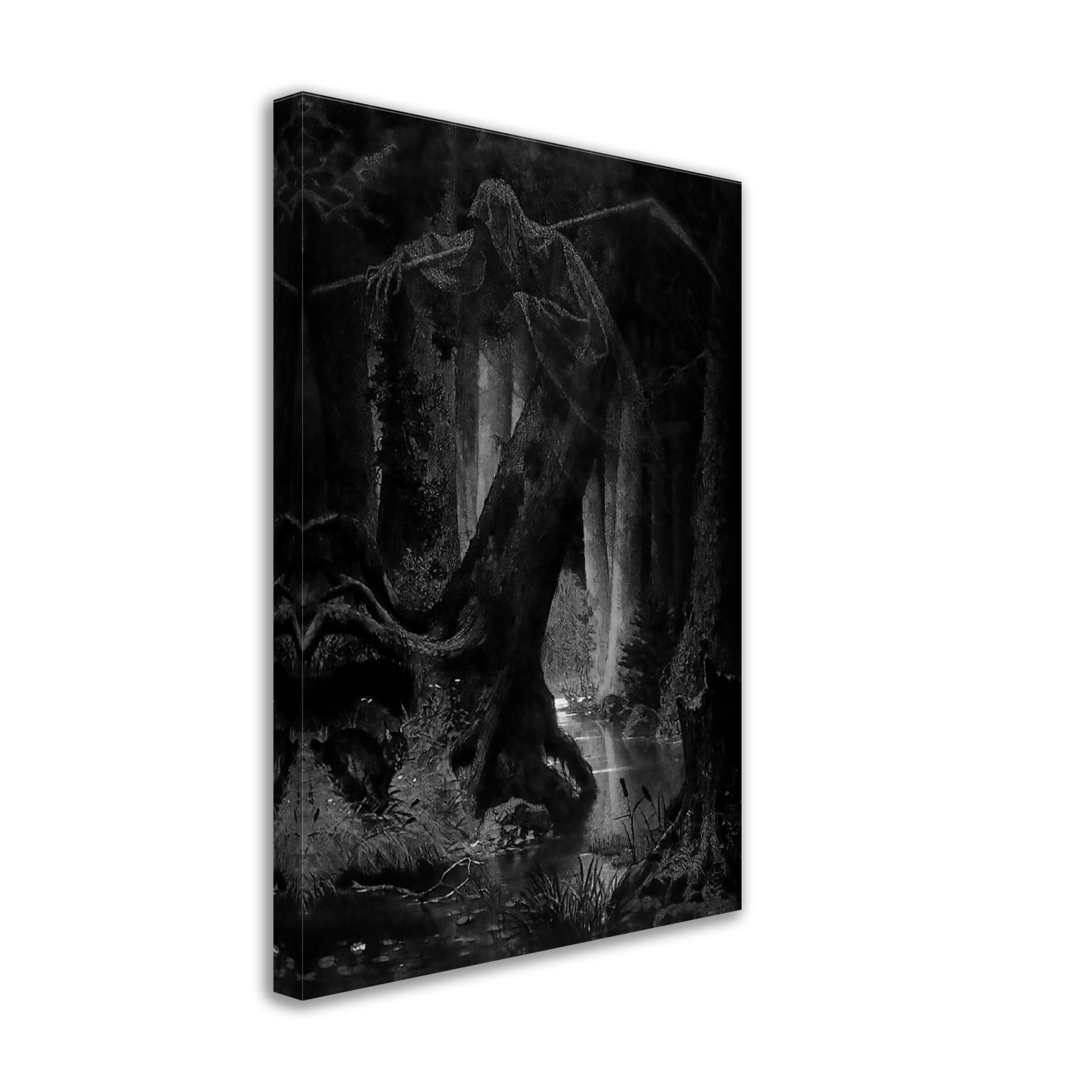 Death Canvas - Arthur Grottger - Death In The Wilderness - Halloween Death Canvas Print - WallArtPrints4U