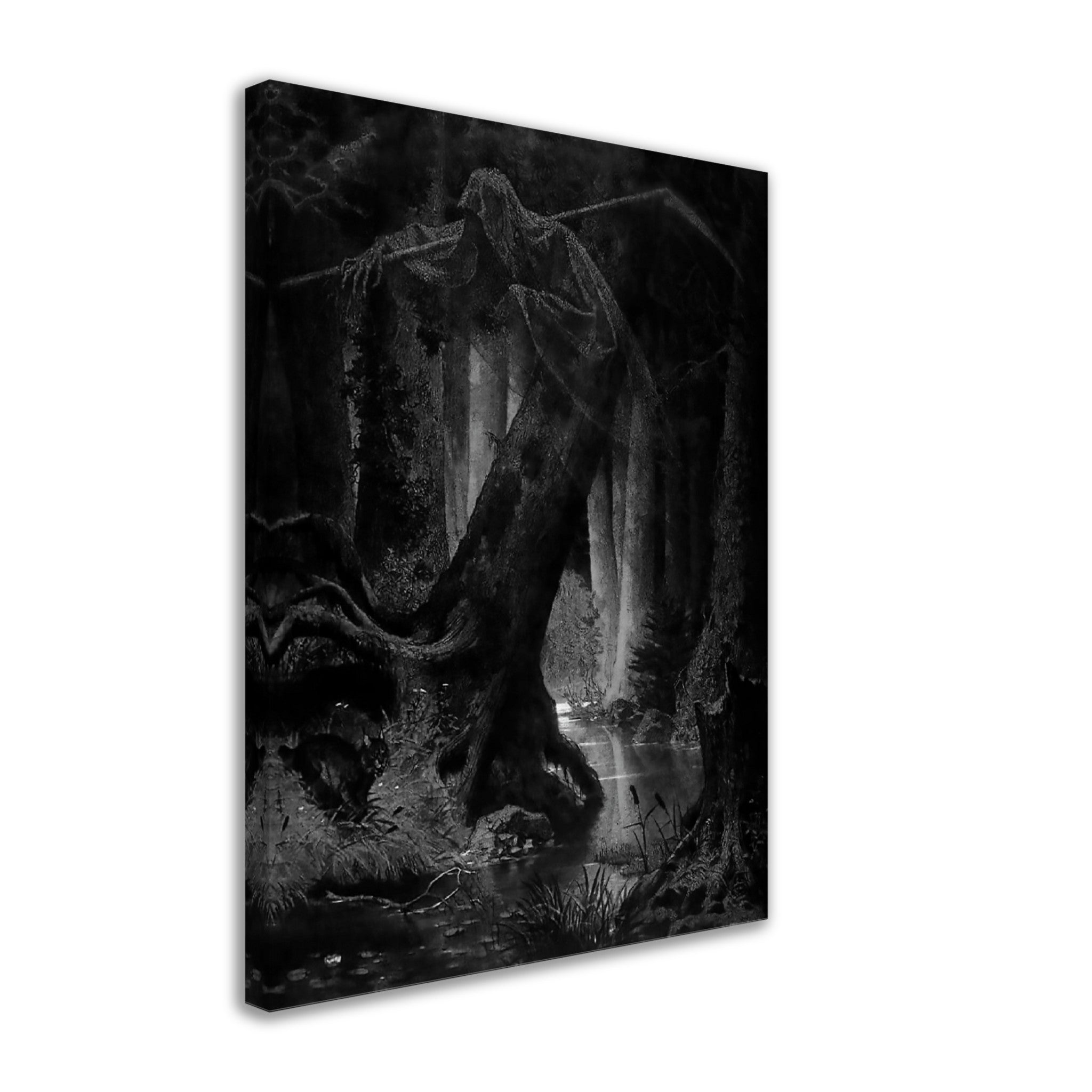 Death Canvas - Arthur Grottger - Death In The Wilderness - Halloween Death Canvas Print - WallArtPrints4U