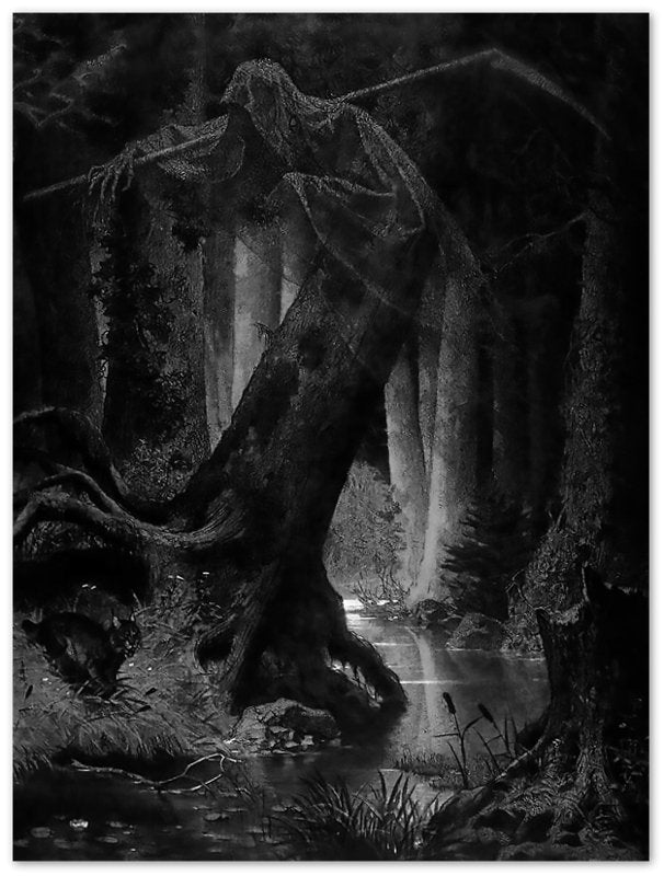 Death Poster - Arthur Grottger - Death In The Wilderness - Halloween Death Print - WallArtPrints4U