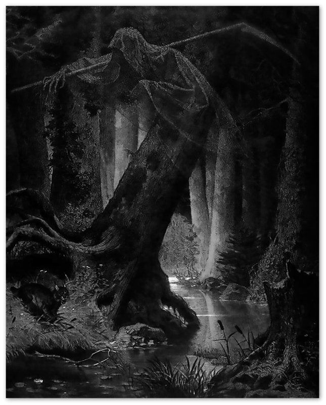 Death Poster - Arthur Grottger - Death In The Wilderness - Halloween Death Print - WallArtPrints4U