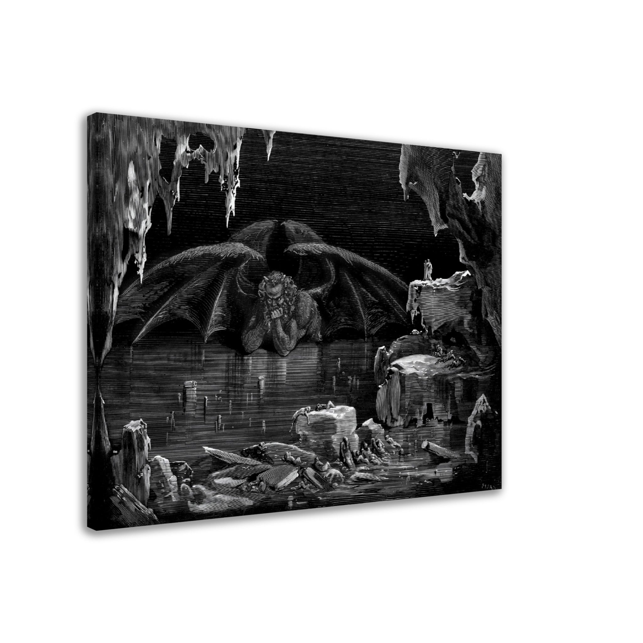 Divine Comedy Canvas - The Vision Of Hell - Gustave Dore Inferno Illustration - WallArtPrints4U