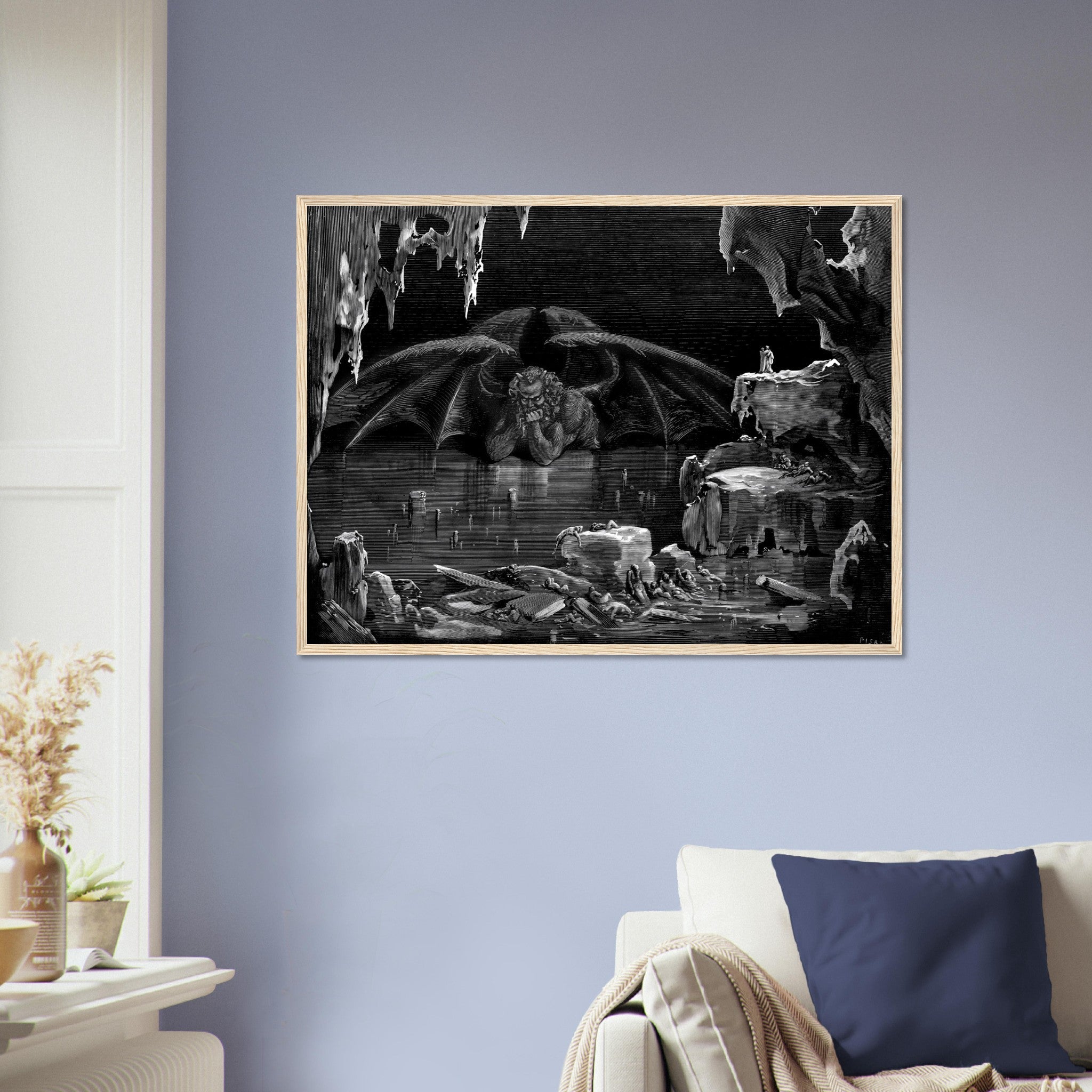 Divine Comedy Framed - The Vision Of Hell - Gustave Dore Inferno Illustration - WallArtPrints4U