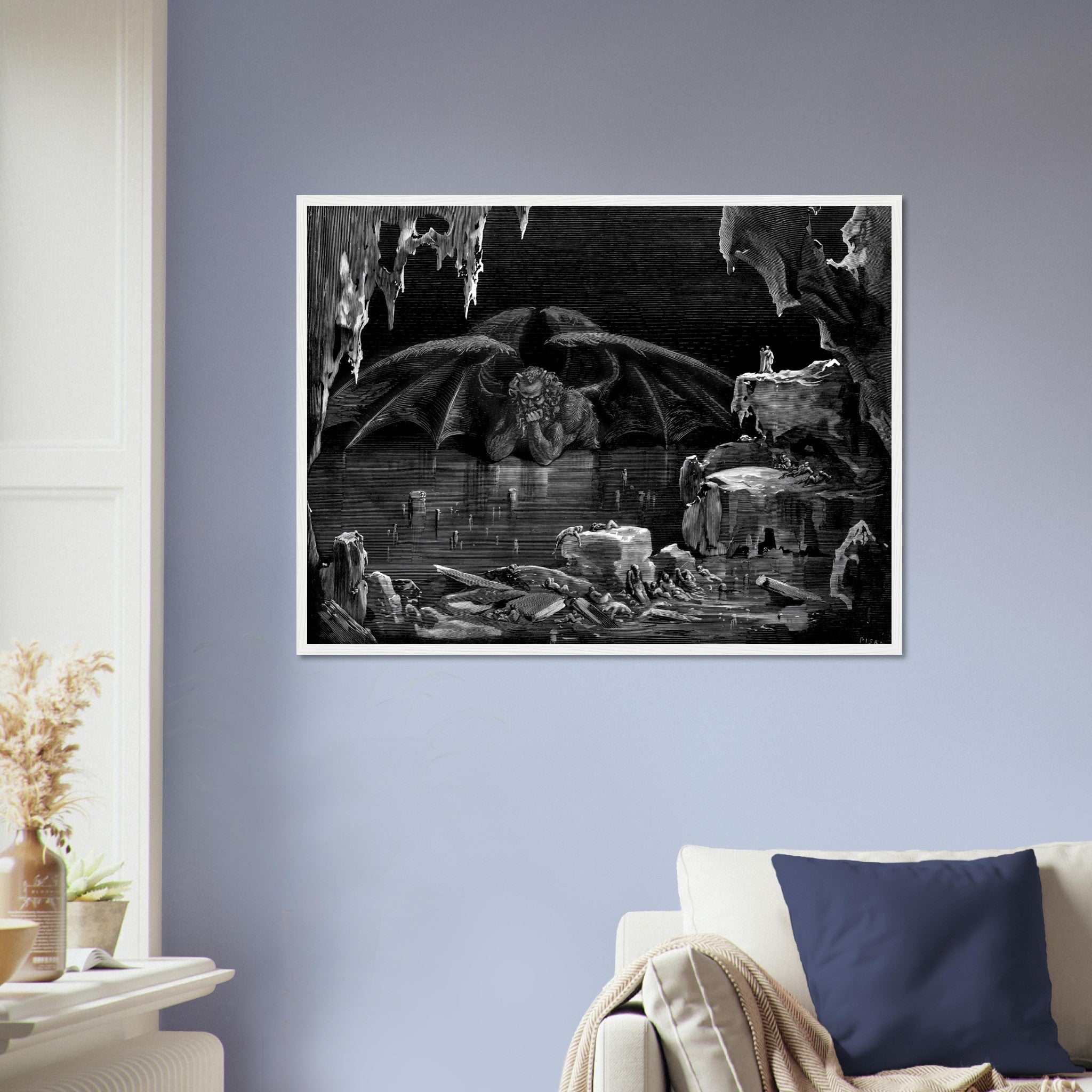 Divine Comedy Framed - The Vision Of Hell - Gustave Dore Inferno Illustration - WallArtPrints4U