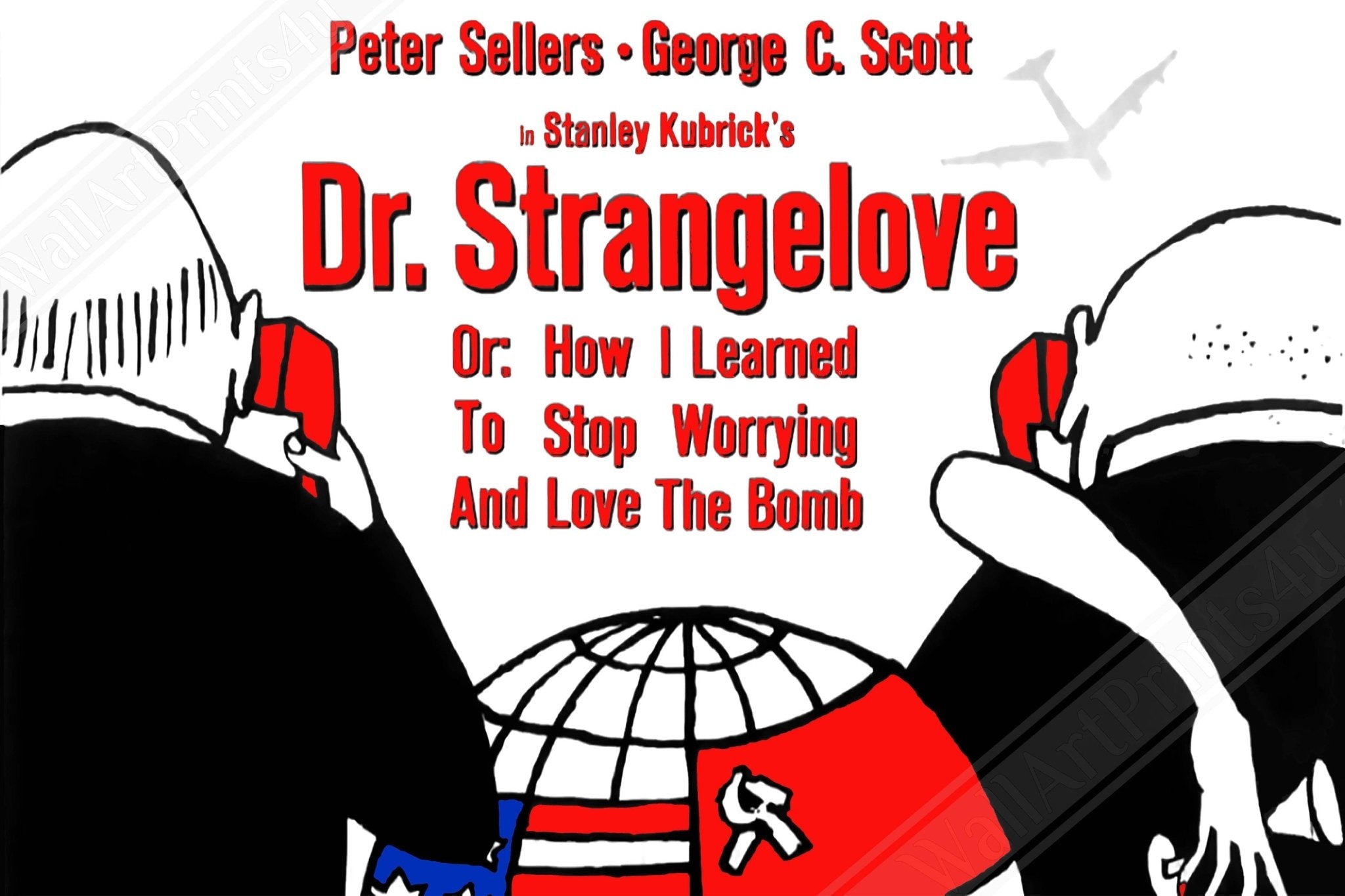 Dr Strangelove Canvas, Vintage Movie Canvas 1964 Canvas Film Art - Peter Sellers, George C Scott, Stanley Kubrick - WallArtPrints4U