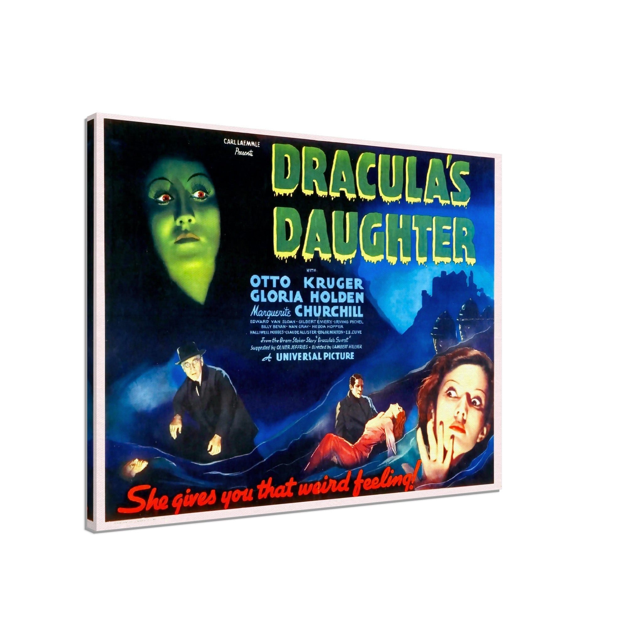 Dracula'S Daughter Canvas, Vintage Horror Movie Canvas 1936 Canvas Film Art - Gloria Holden, Otto Kruger - WallArtPrints4U