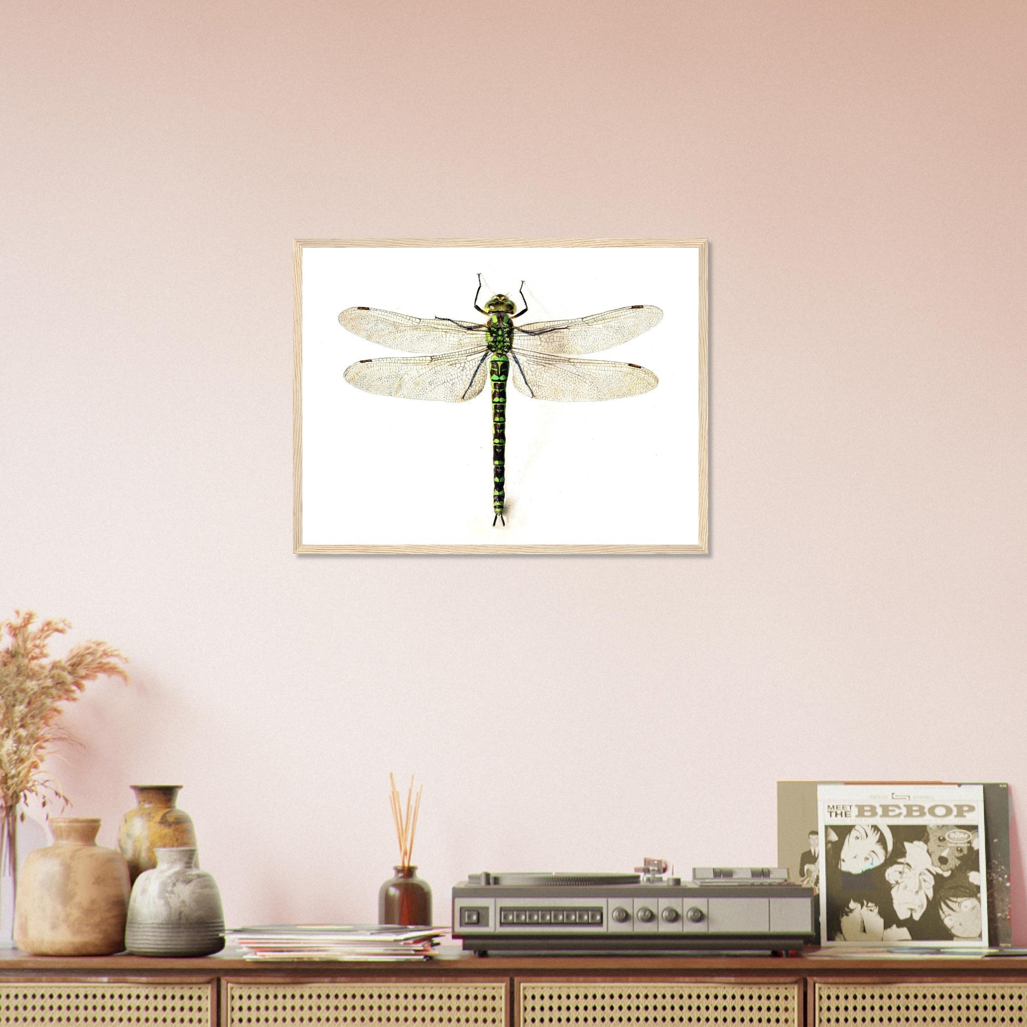 Dragonfly Framed, Giant Dragonfly Framed Print, Vintage Dragonfly Painting 16th Century - WallArtPrints4U