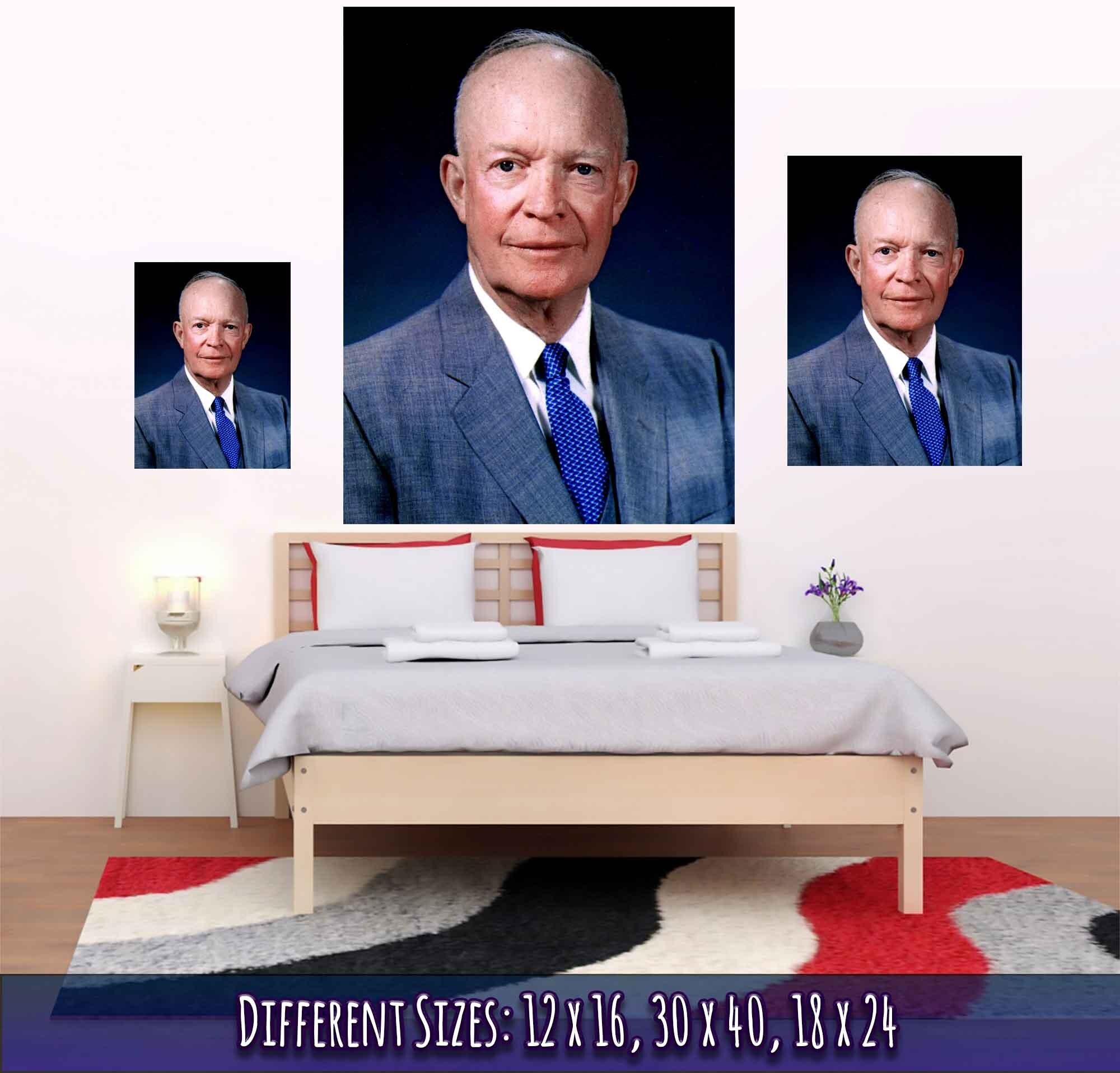 Dwight Eisenhower Poster, 34th President Of These United States, Vintage Photo Portrait Dwight Eisenhower Print - WallArtPrints4U