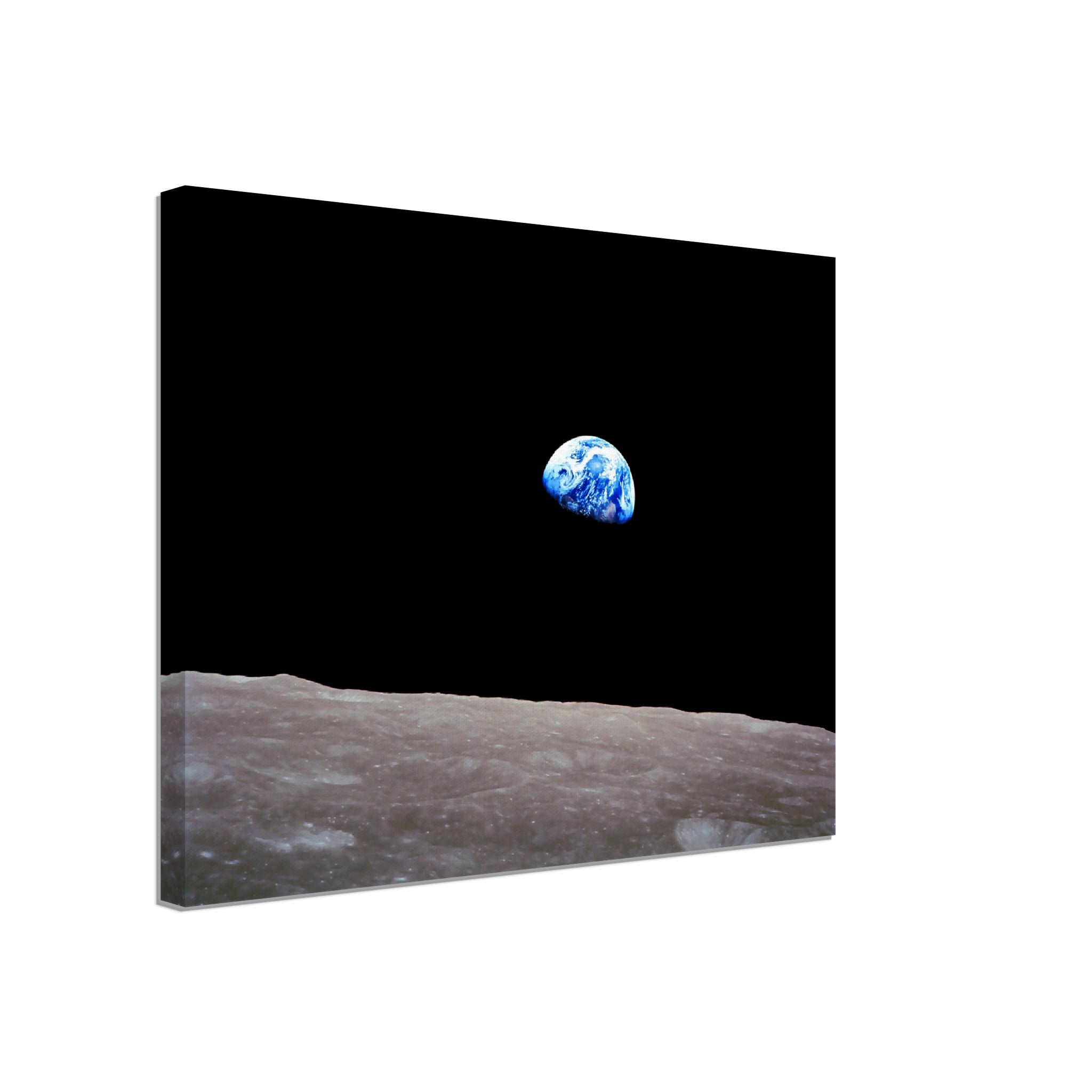 Earthrise Canvas, Famous Photo Canvas Print From 1968, Shot From The Moon, Beginning The Environmental Movement - WallArtPrints4U