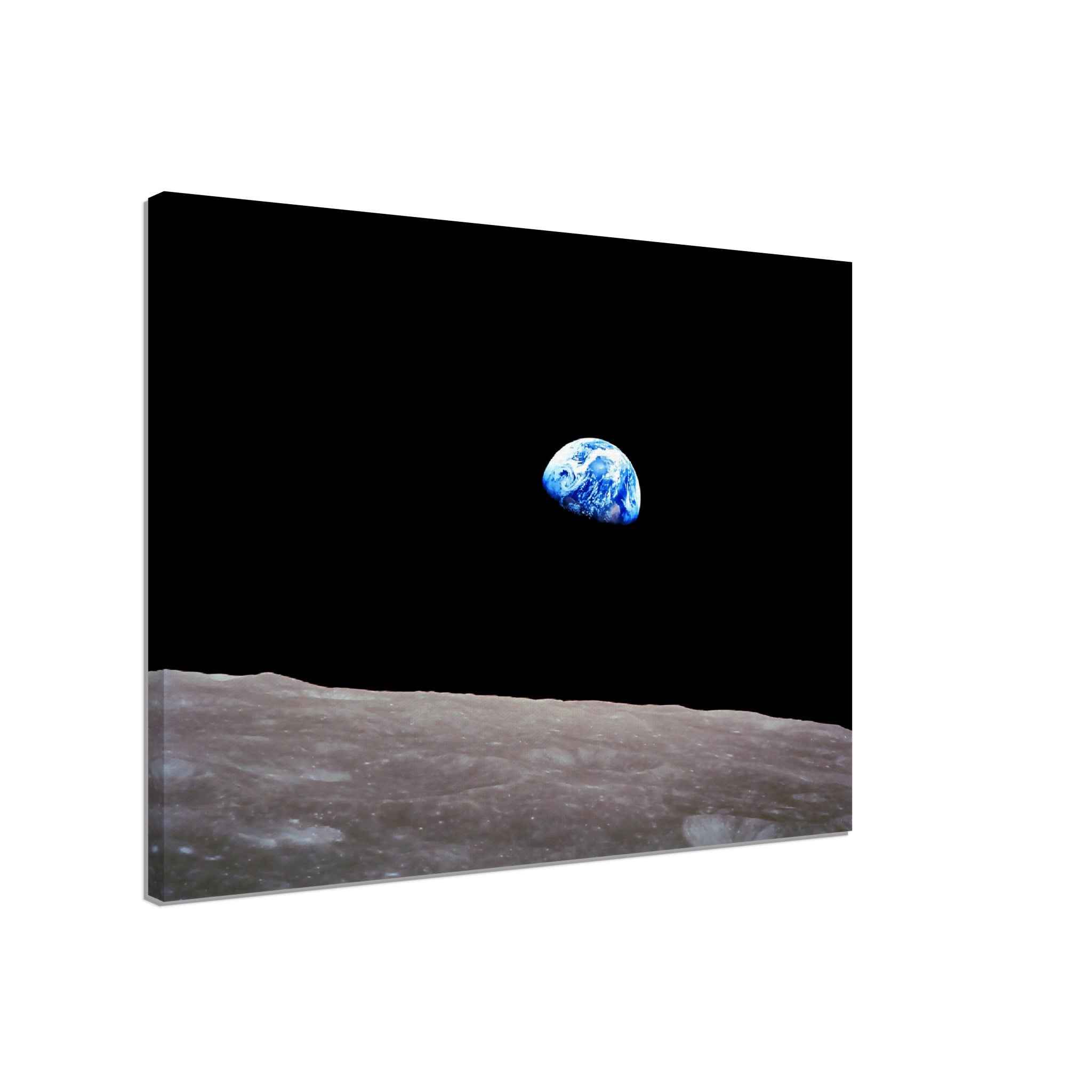 Earthrise Canvas, Famous Photo Canvas Print From 1968, Shot From The Moon, Beginning The Environmental Movement - WallArtPrints4U