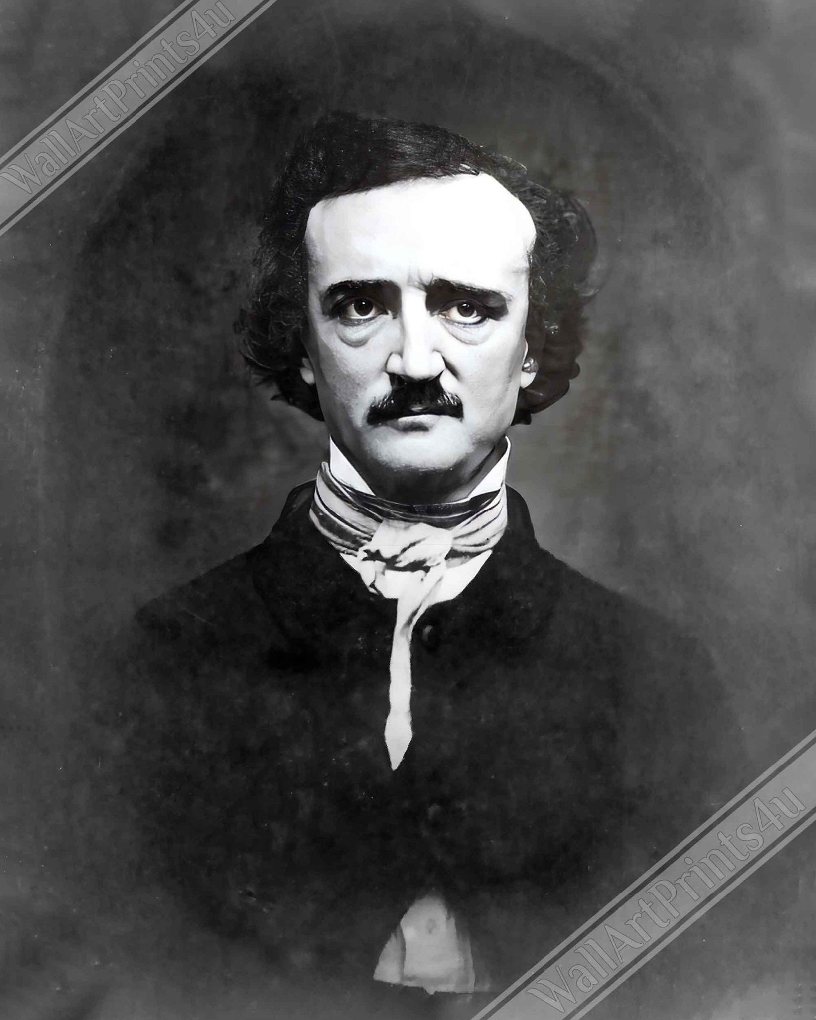 Edgar Allan Poe Canvas, The Raven, American Poet Writer - Edgar Allan Poe Canvas Print - WallArtPrints4U