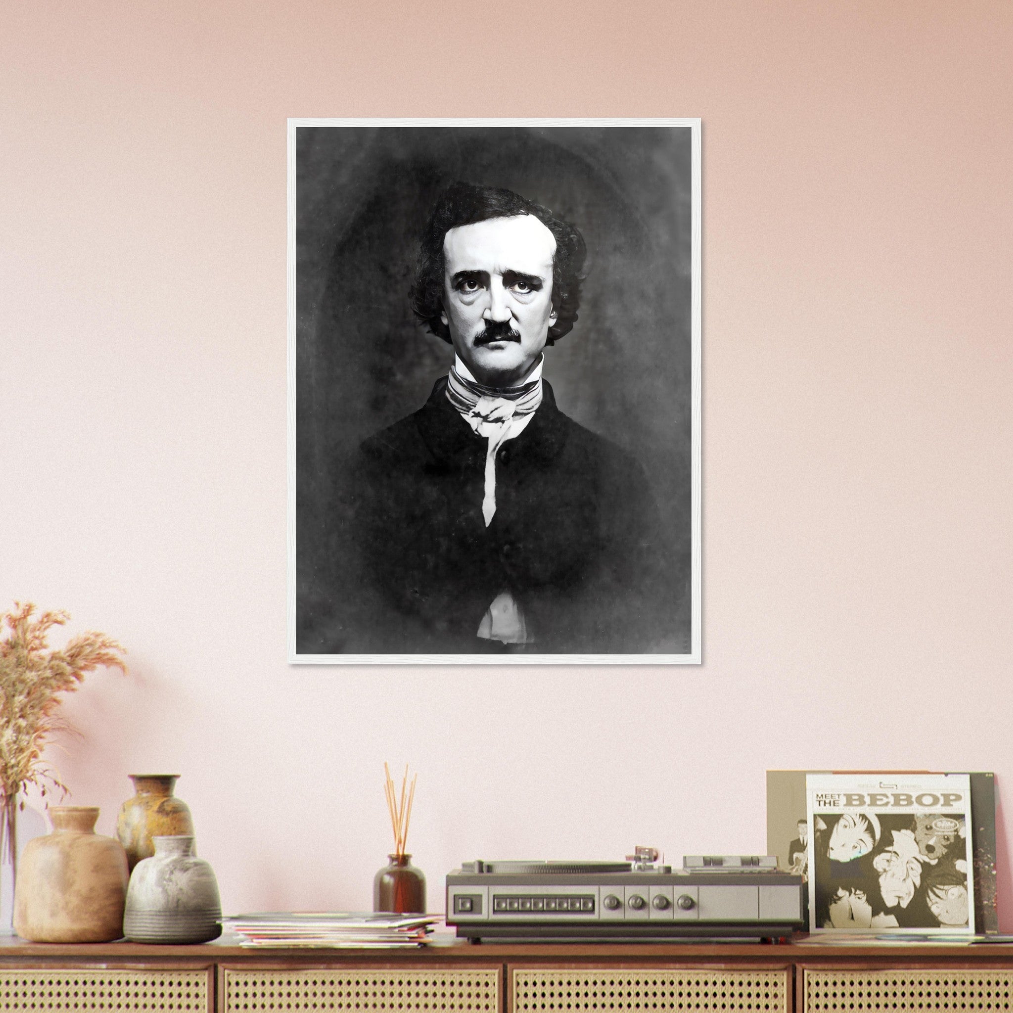 Edgar Allan Poe Framed, The Raven, American Poet Writer - Edgar Allan Poe Framed Print - WallArtPrints4U