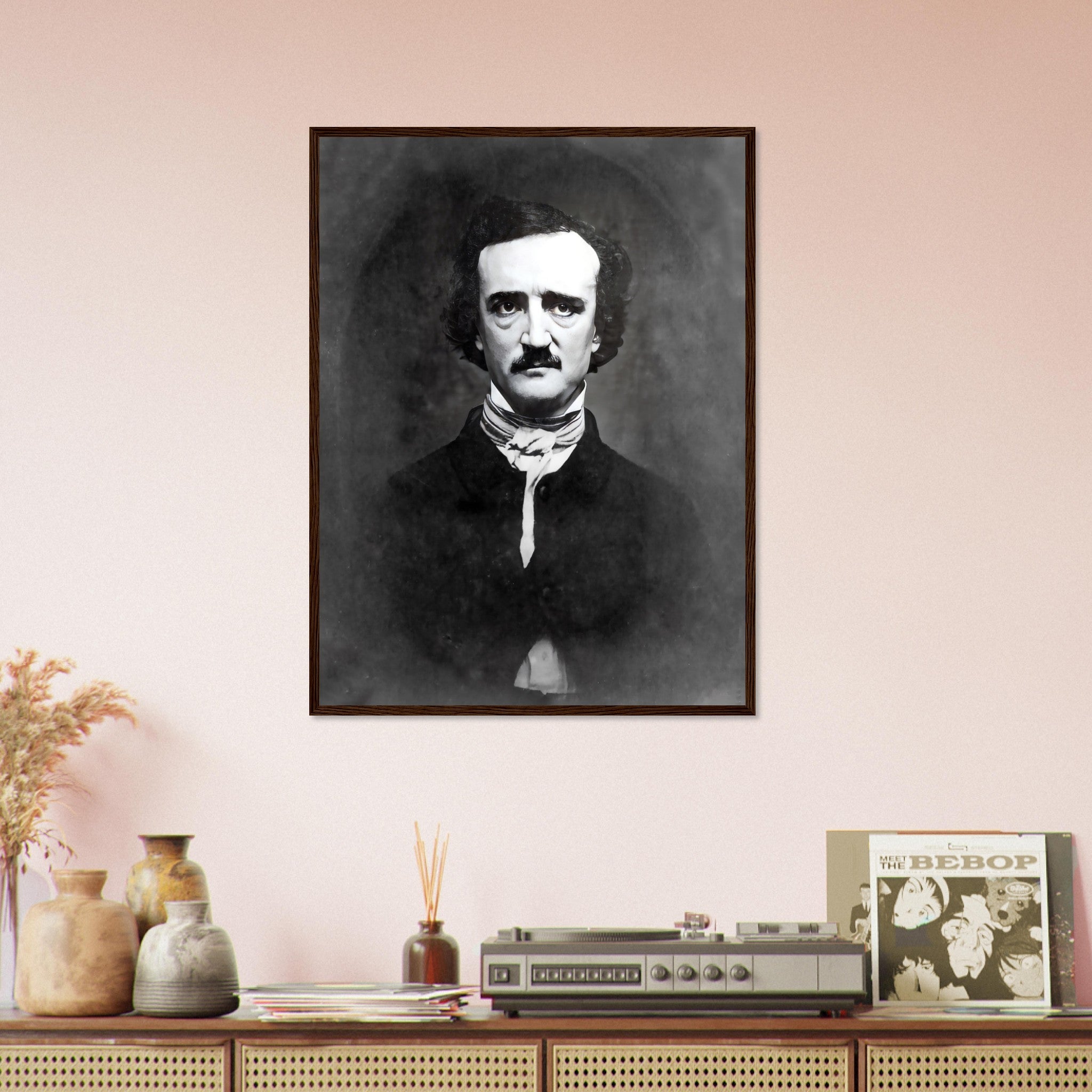 Edgar Allan Poe Framed, The Raven, American Poet Writer - Edgar Allan Poe Framed Print - WallArtPrints4U