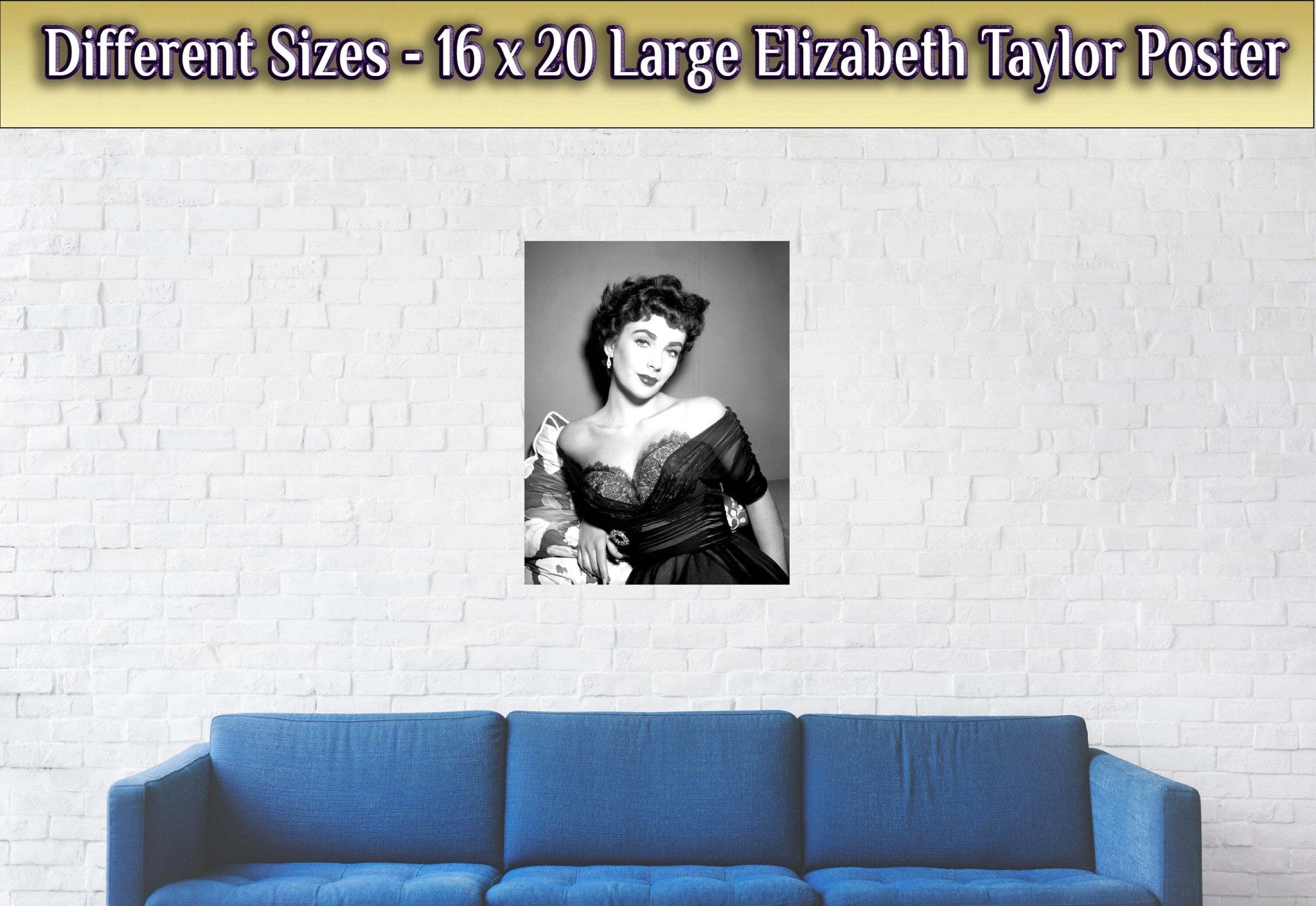 Elizabeth Taylor Poster, Sex Symbol, Rare Photo - Iconic Elizabeth Taylor Print - Hollywood Silver Screen Star - WallArtPrints4U