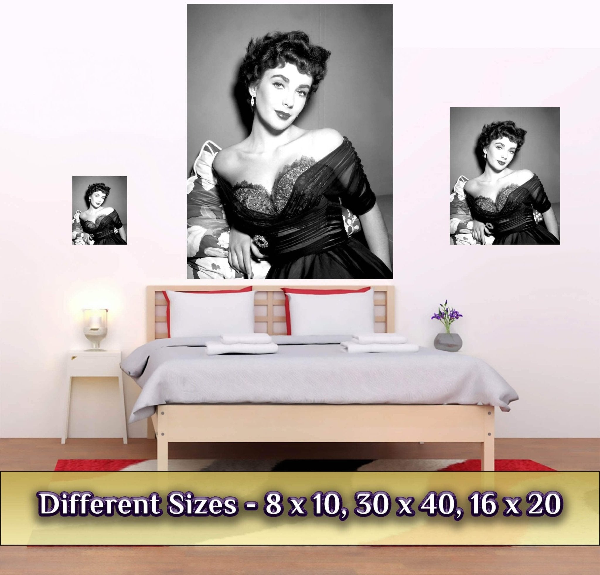 Elizabeth Taylor Poster, Sex Symbol, Rare Photo - Iconic Elizabeth Taylor Print - Hollywood Silver Screen Star - WallArtPrints4U