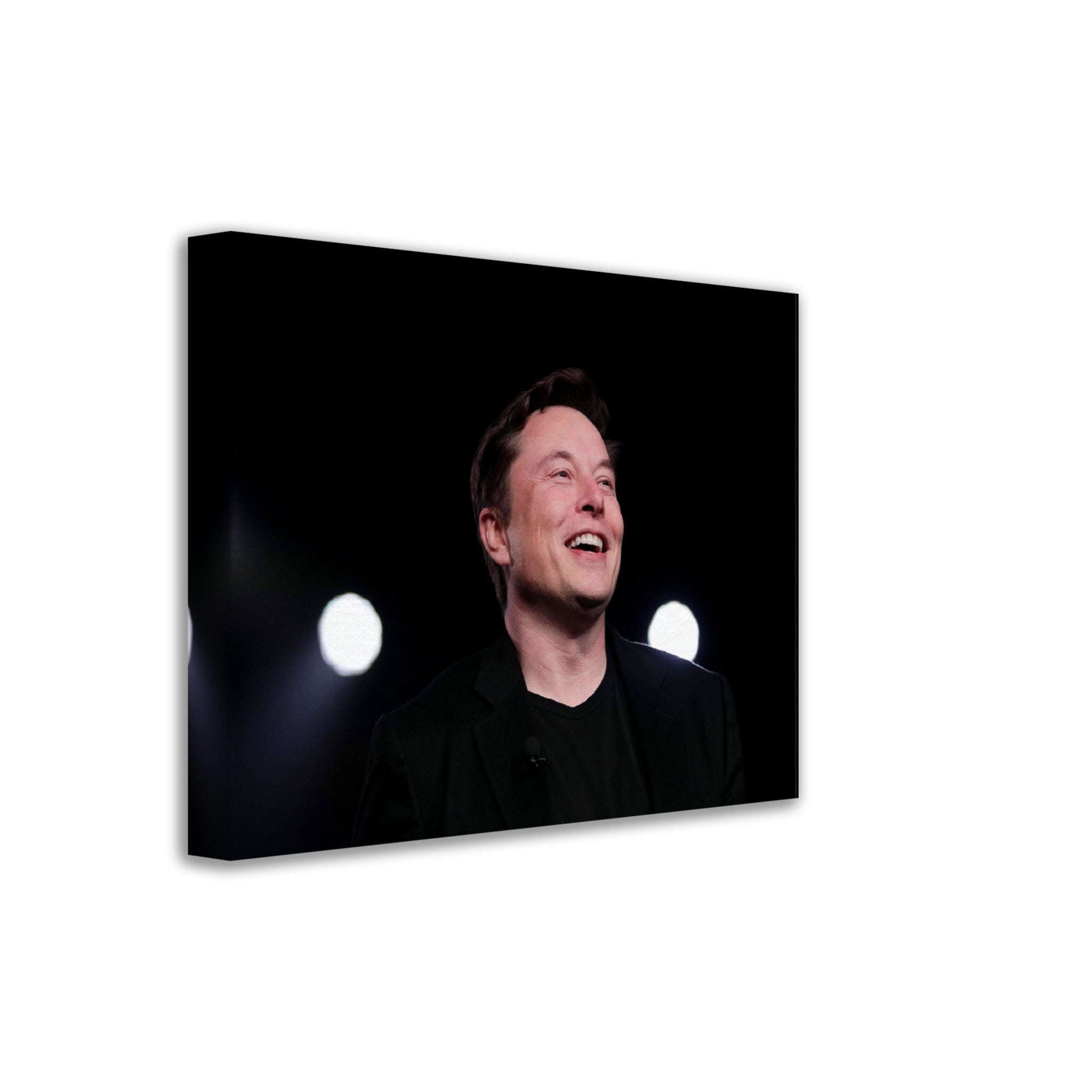 Elon Musk Canvas, Worlds Richest Person, Photo Portrait - Elon Musk Canvas Print - WallArtPrints4U