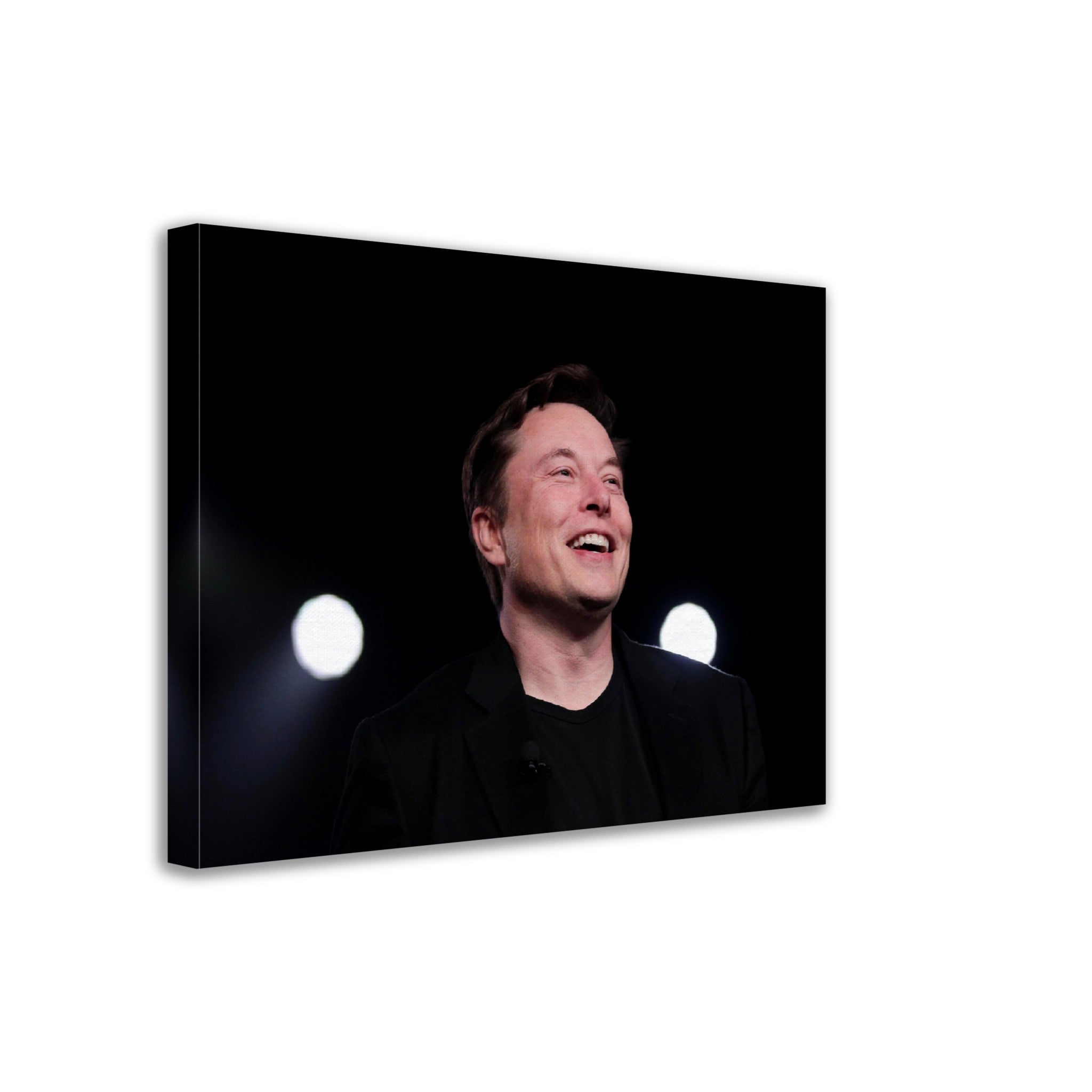 Elon Musk Canvas, Worlds Richest Person, Photo Portrait - Elon Musk Canvas Print - WallArtPrints4U