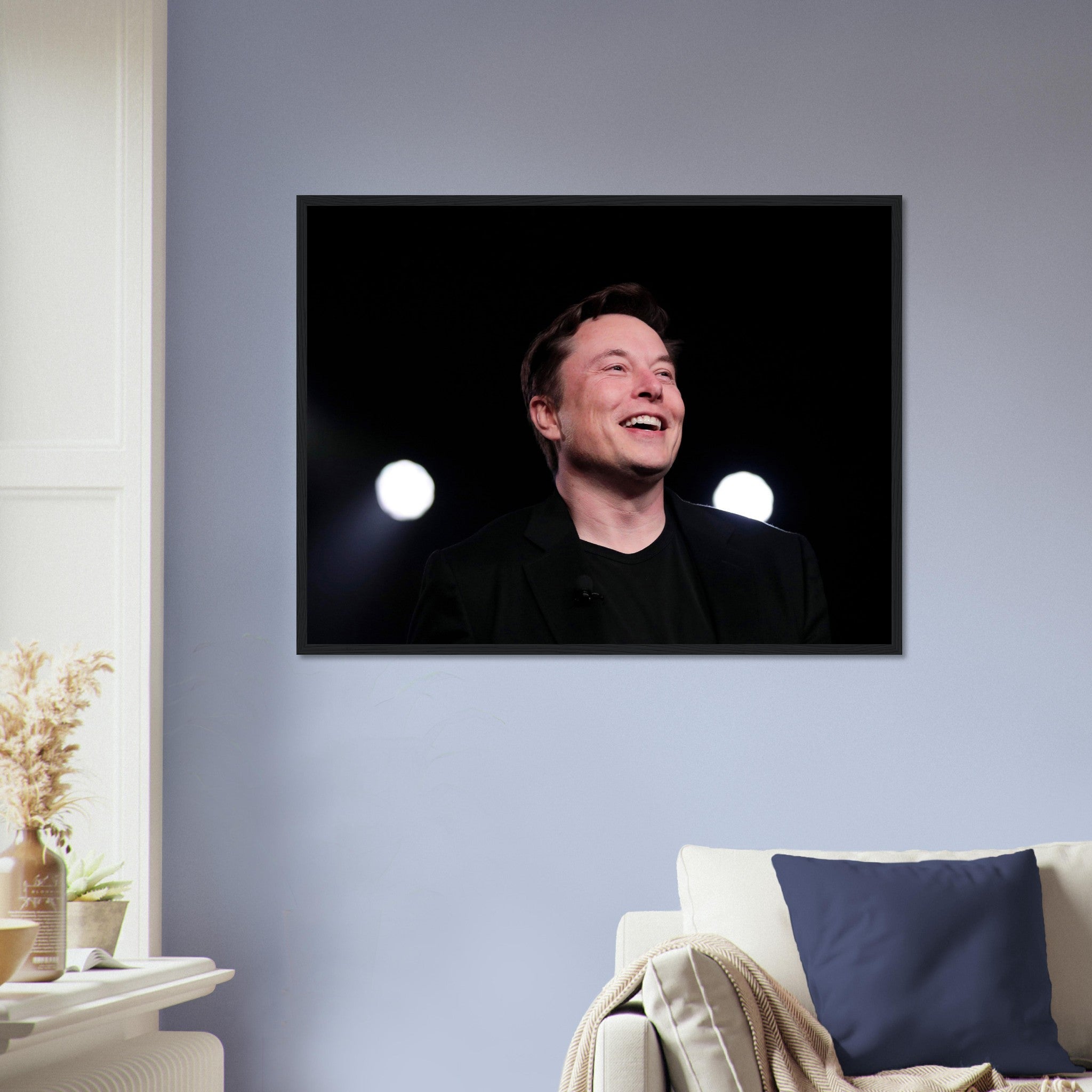 Elon Musk Framed, Worlds Richest Person, Photo Portrait - Elon Musk Framed Print - WallArtPrints4U