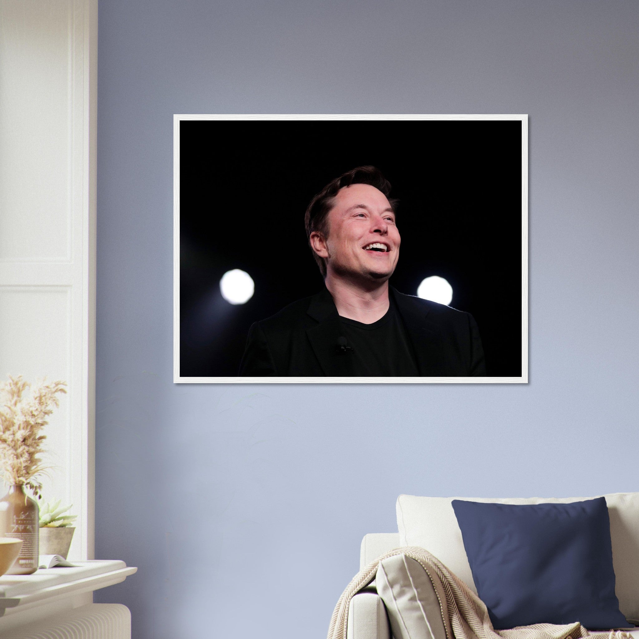 Elon Musk Framed, Worlds Richest Person, Photo Portrait - Elon Musk Framed Print - WallArtPrints4U