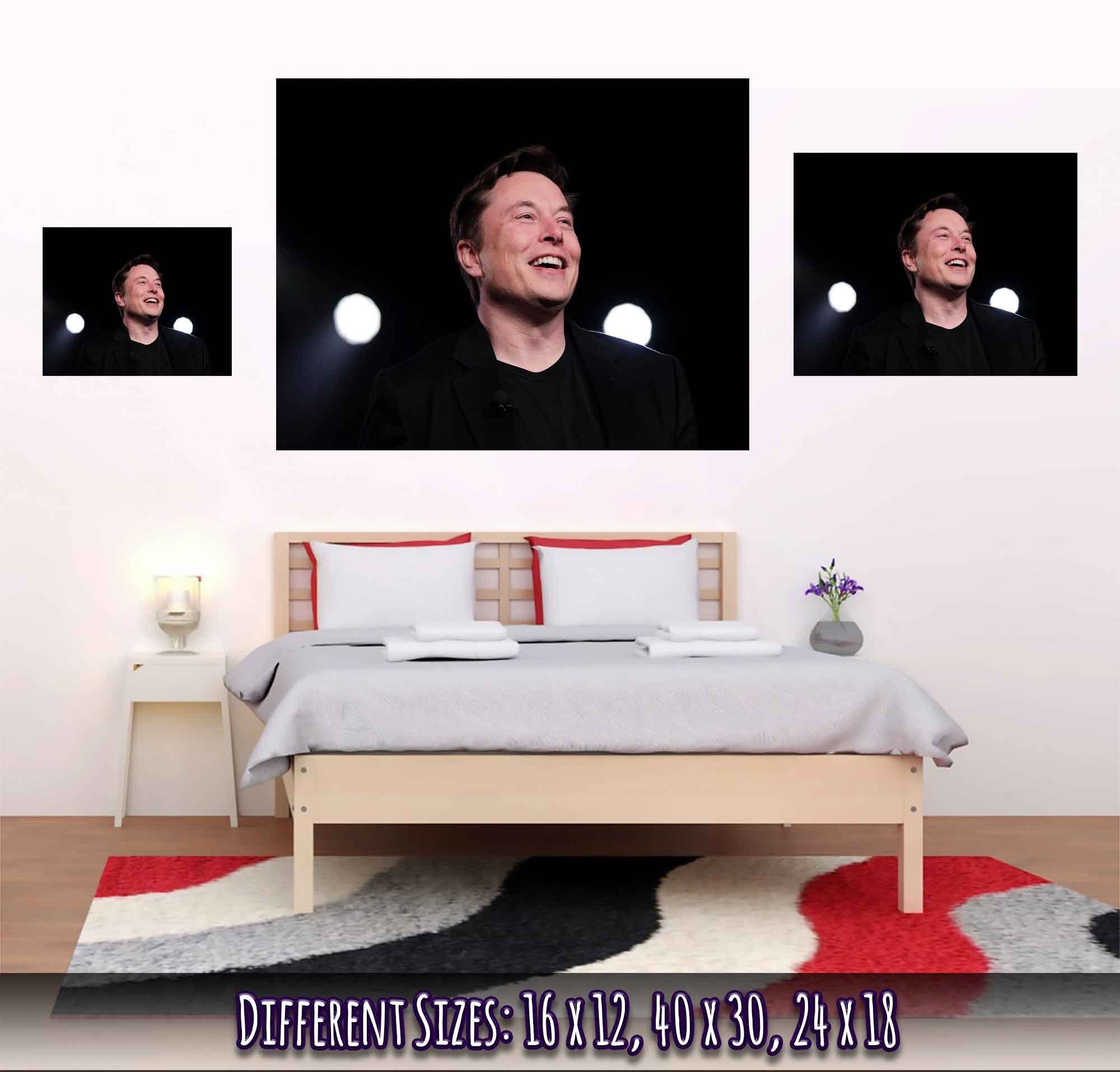 Elon Musk Poster, Worlds Richest Person, Photo Portrait - Elon Musk Print - WallArtPrints4U