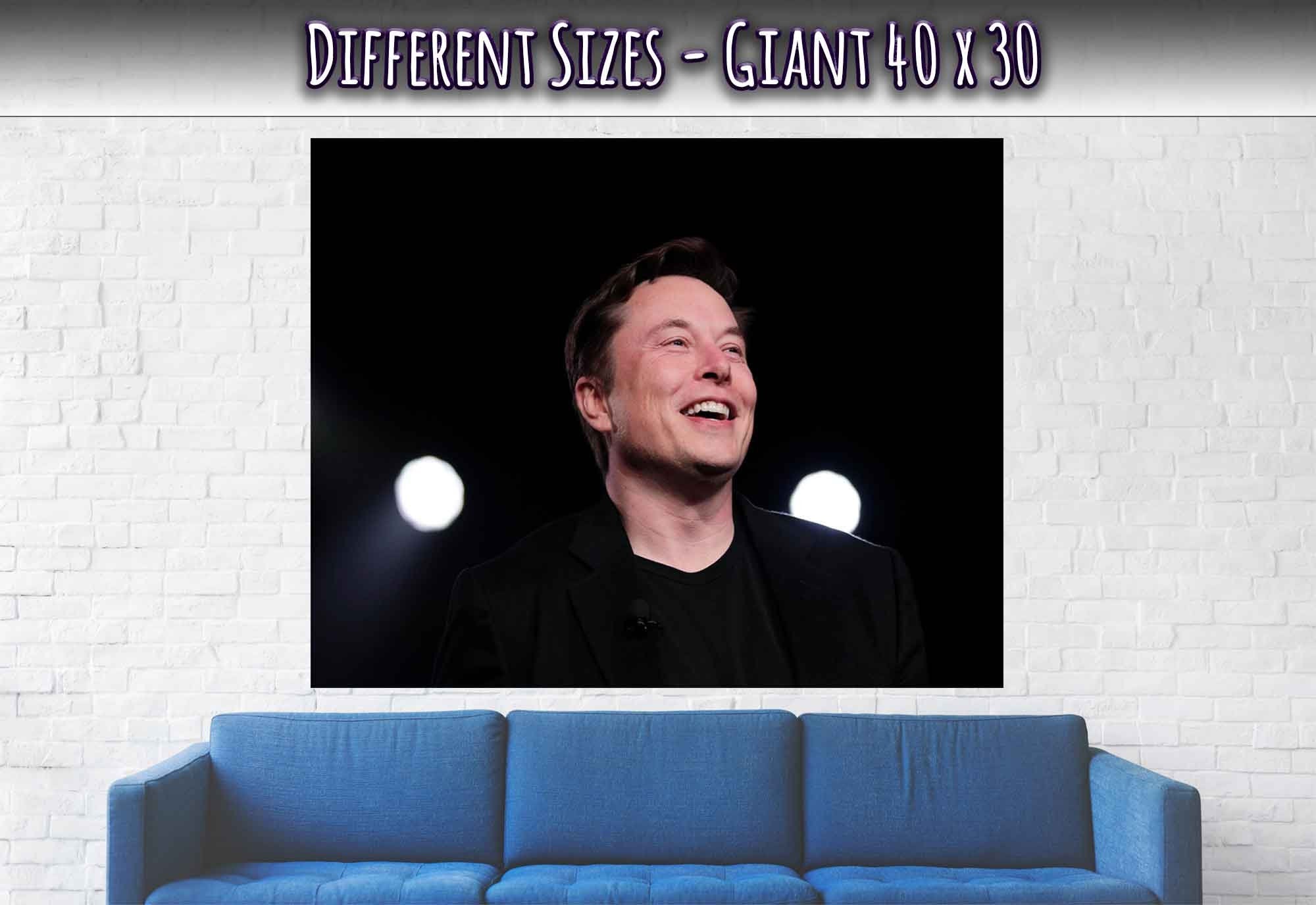 Elon Musk Poster, Worlds Richest Person, Photo Portrait - Elon Musk Print - WallArtPrints4U