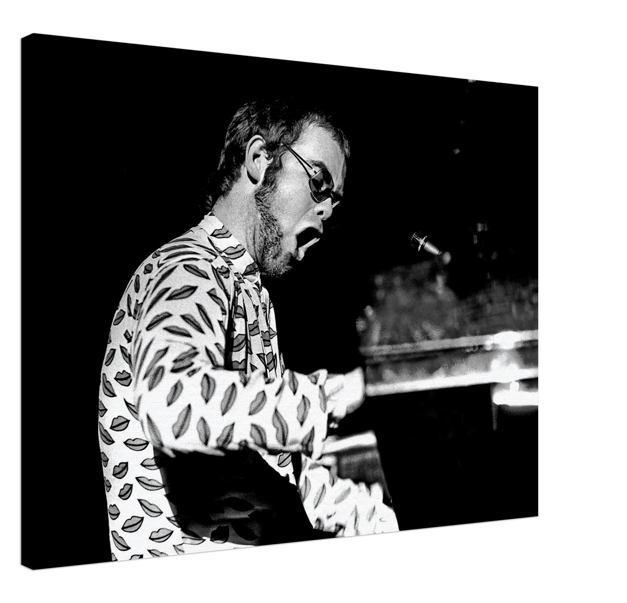 Elton John Canvas, From 1970s, Vintage Photo Portrait - Elton John Canvas Print - WallArtPrints4U