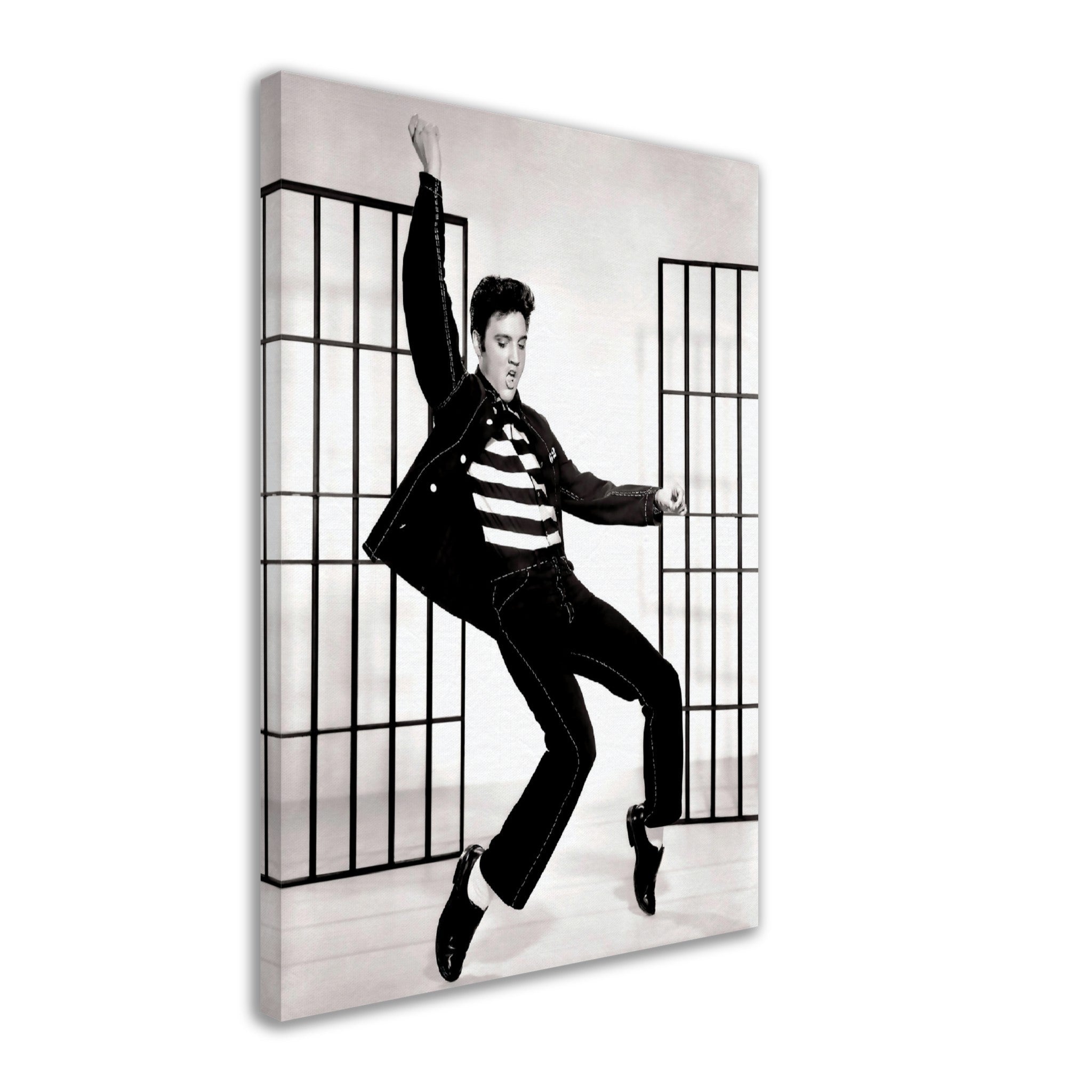 Elvis Presley Canvas, Jail House Rock, Vintage Photo - Iconic Elvis Presley Canvas Print - WallArtPrints4U