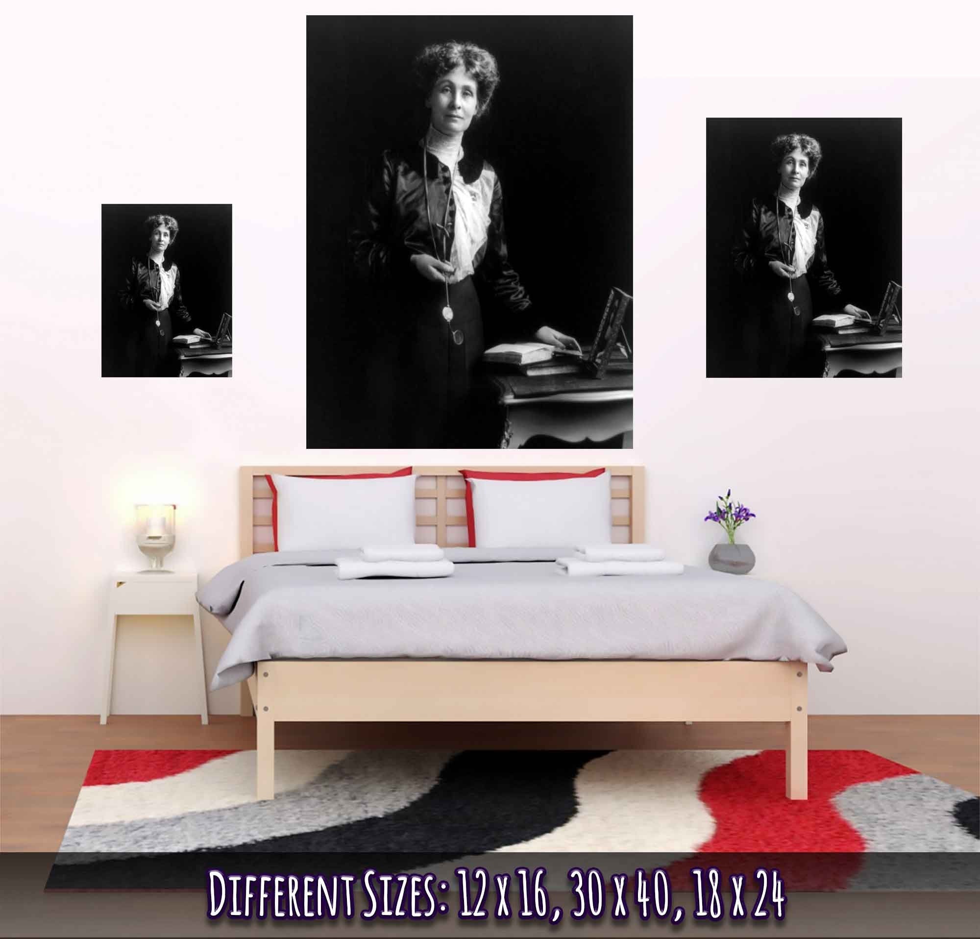 Emmeline Pankhurst Poster, Circa 1913, Vintage Photo Portrait - Emmeline Pankhurst Print - WallArtPrints4U